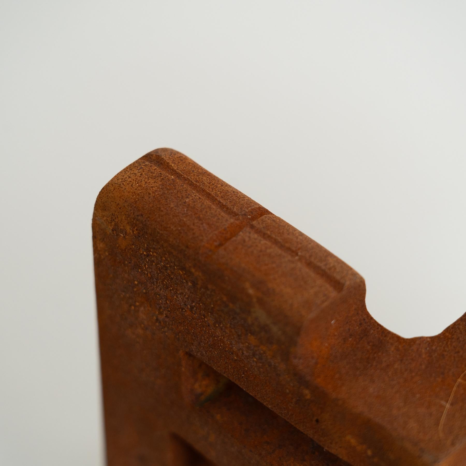 Abstract Iron Sculpture in the Style of Chillida, circa 1990 For Sale 4