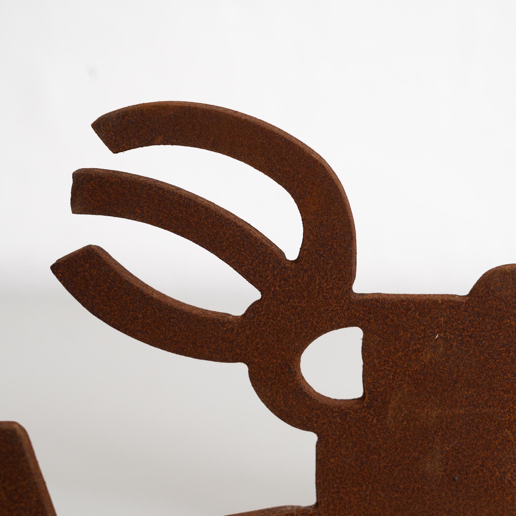 Scultura astratta in ferro nello stile di Chillida, circa 1990 in vendita 5
