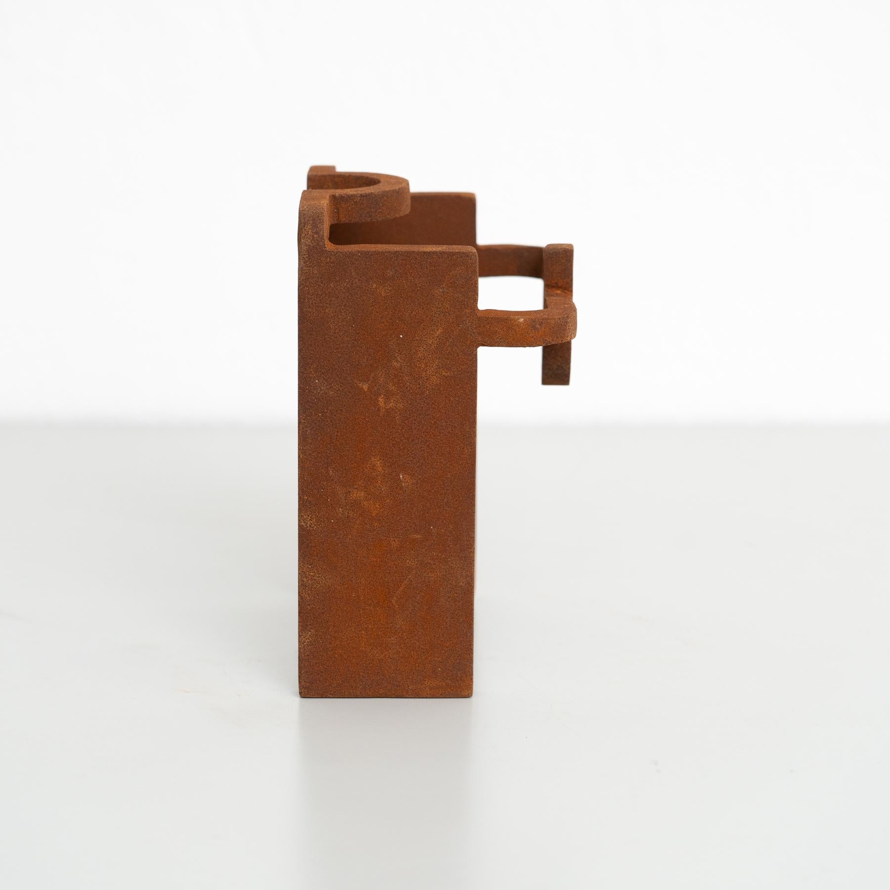Mid-Century moderno Scultura astratta in ferro nello stile di Chillida, circa 1990 in vendita