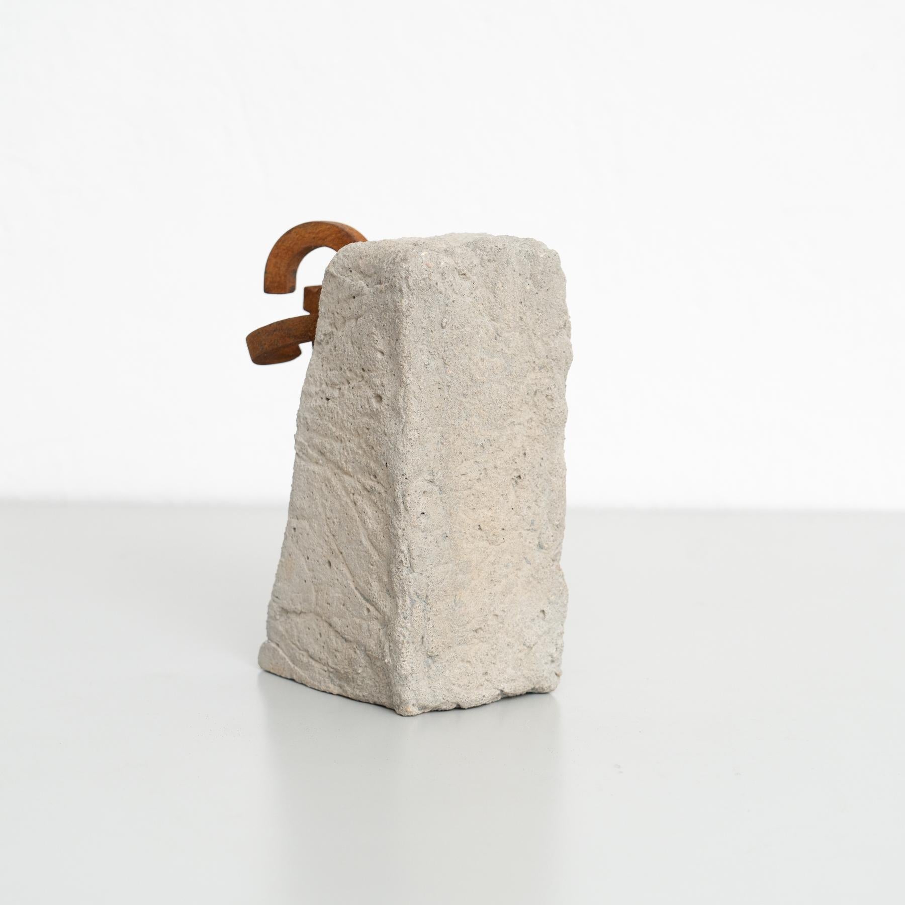 Fine XX secolo Scultura astratta in ferro nello stile di Chillida, circa 1990 in vendita