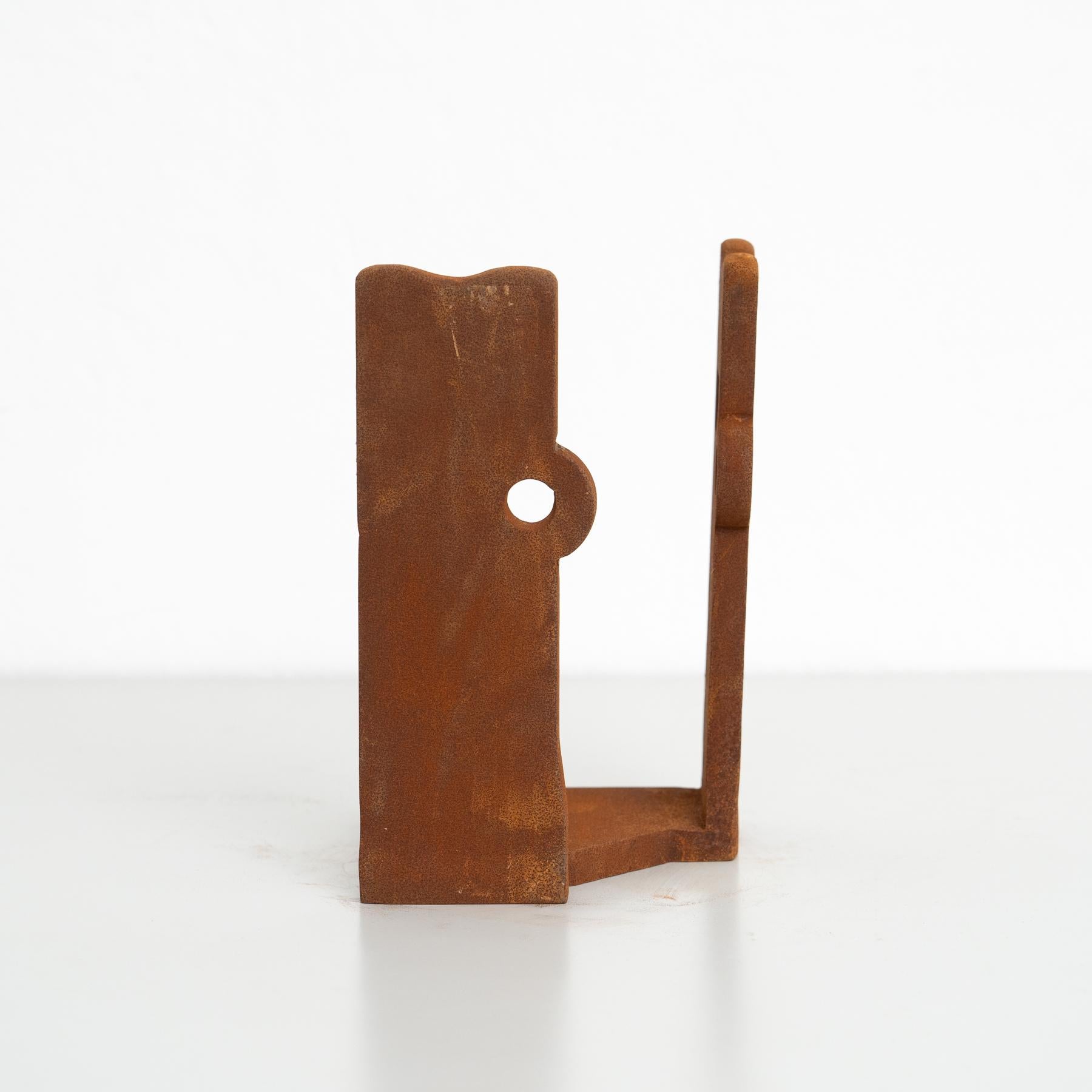 Late 20th Century Abstract Iron Sculpture in the Style of Chillida, circa 1990 For Sale