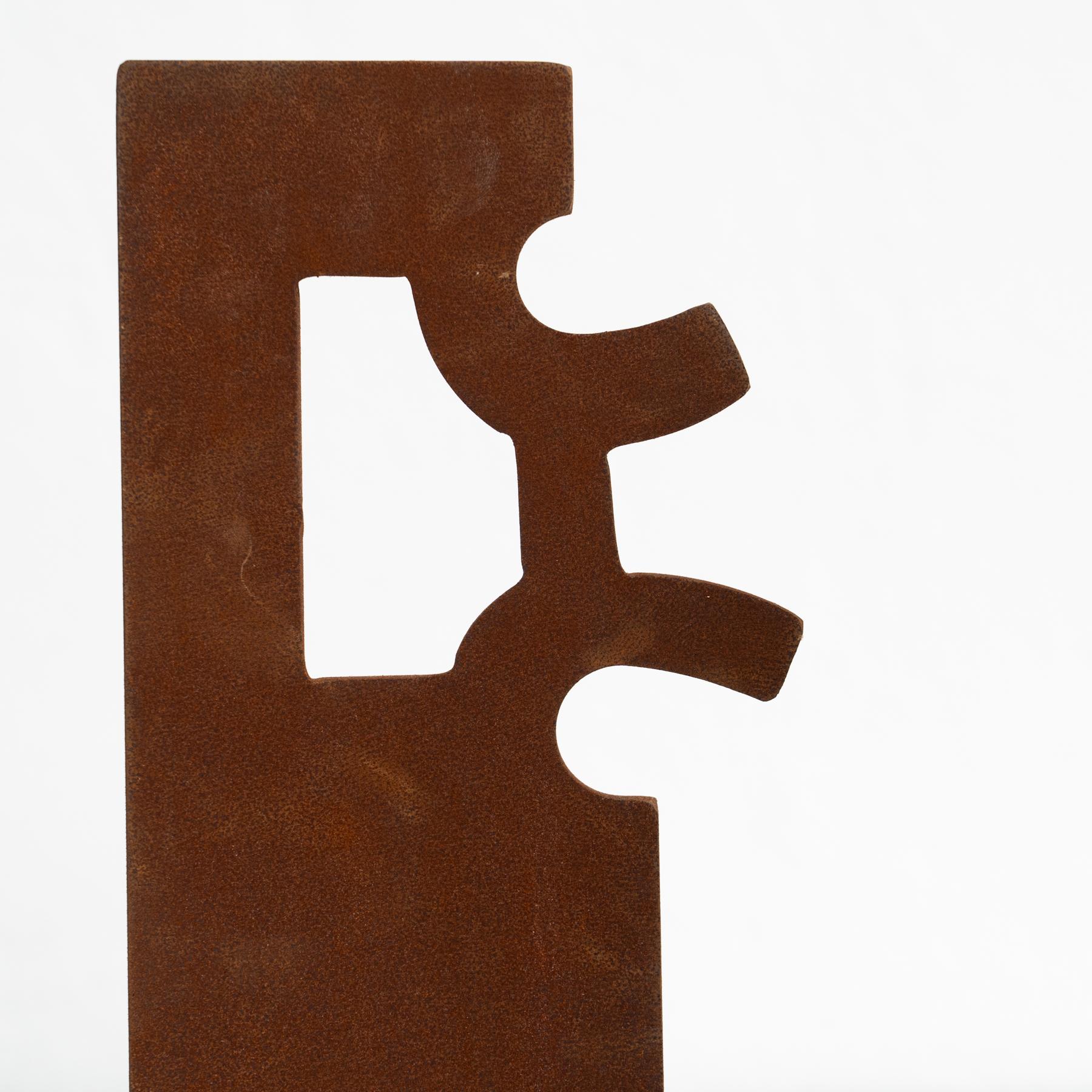Abstract Iron Sculpture in the Style of Chillida, circa 1990 For Sale 1