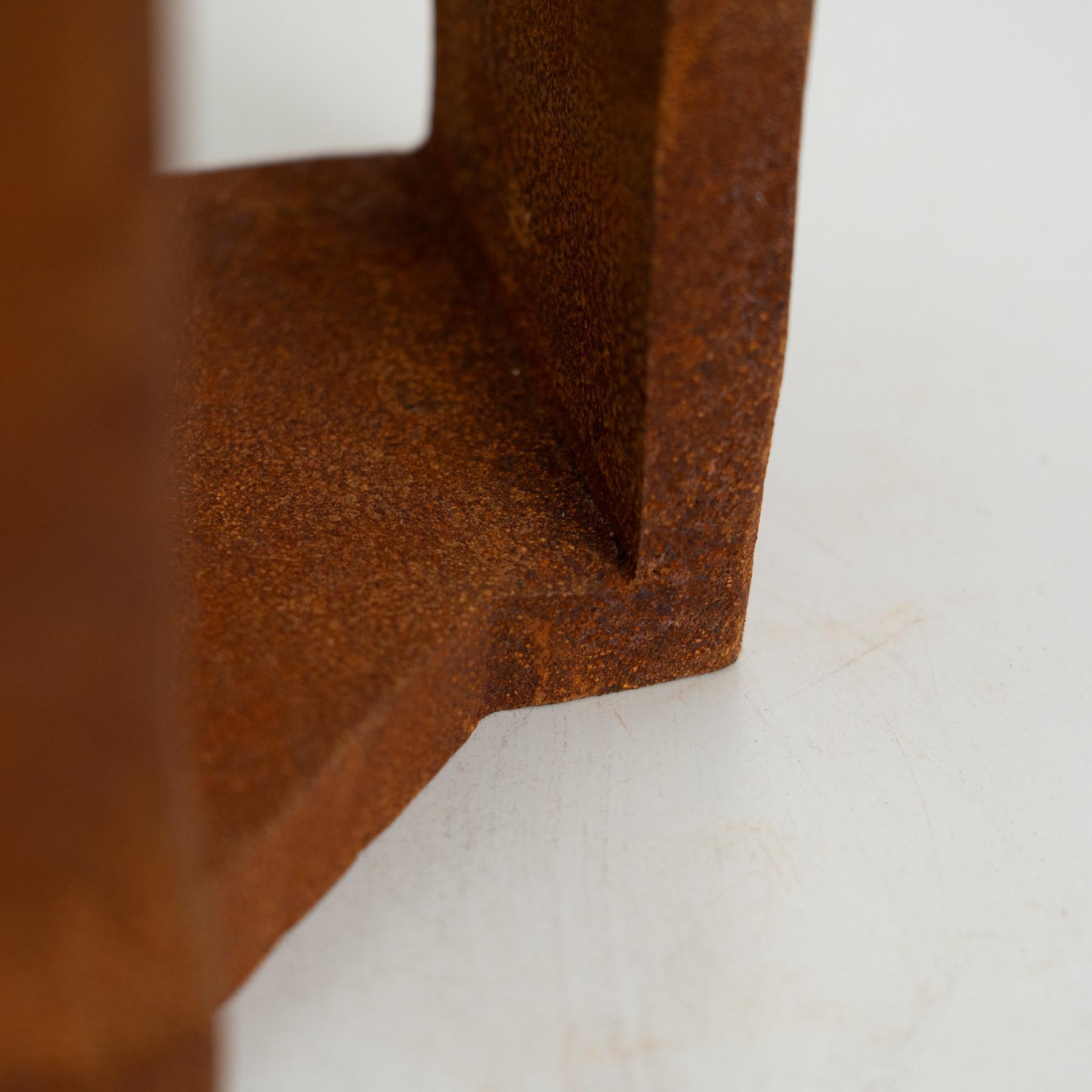 Abstract Iron Sculpture in the Style of Chillida, circa 1990 For Sale 1