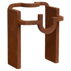 Abstract Iron Sculpture in the Style of Chillida, circa 1990