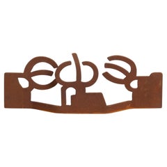 Sculpture abstraite en fer dans le style de Chillida, vers 1990