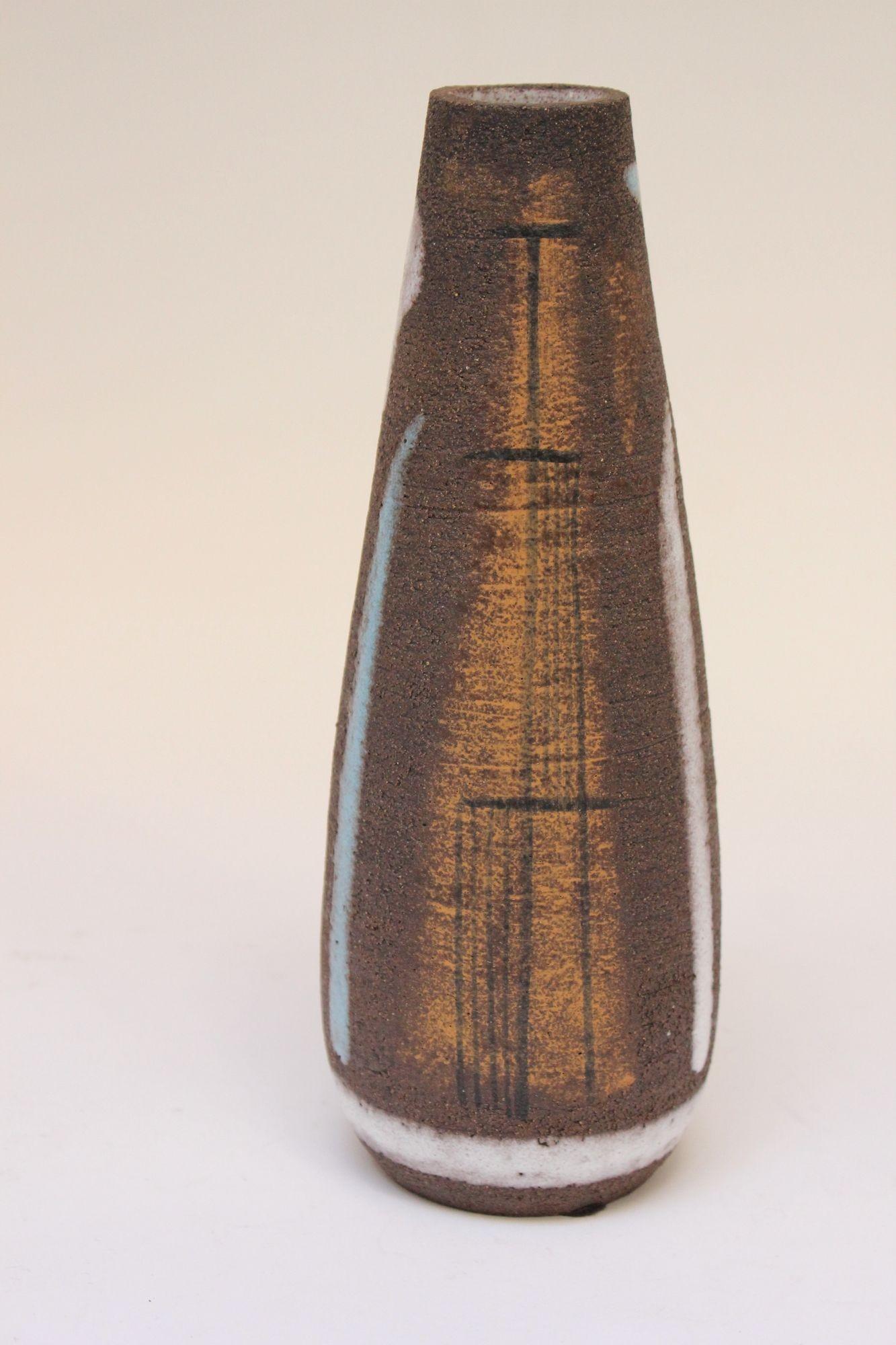 Abstrakte italienische modernistische Keramikvase (Italienisch) im Angebot