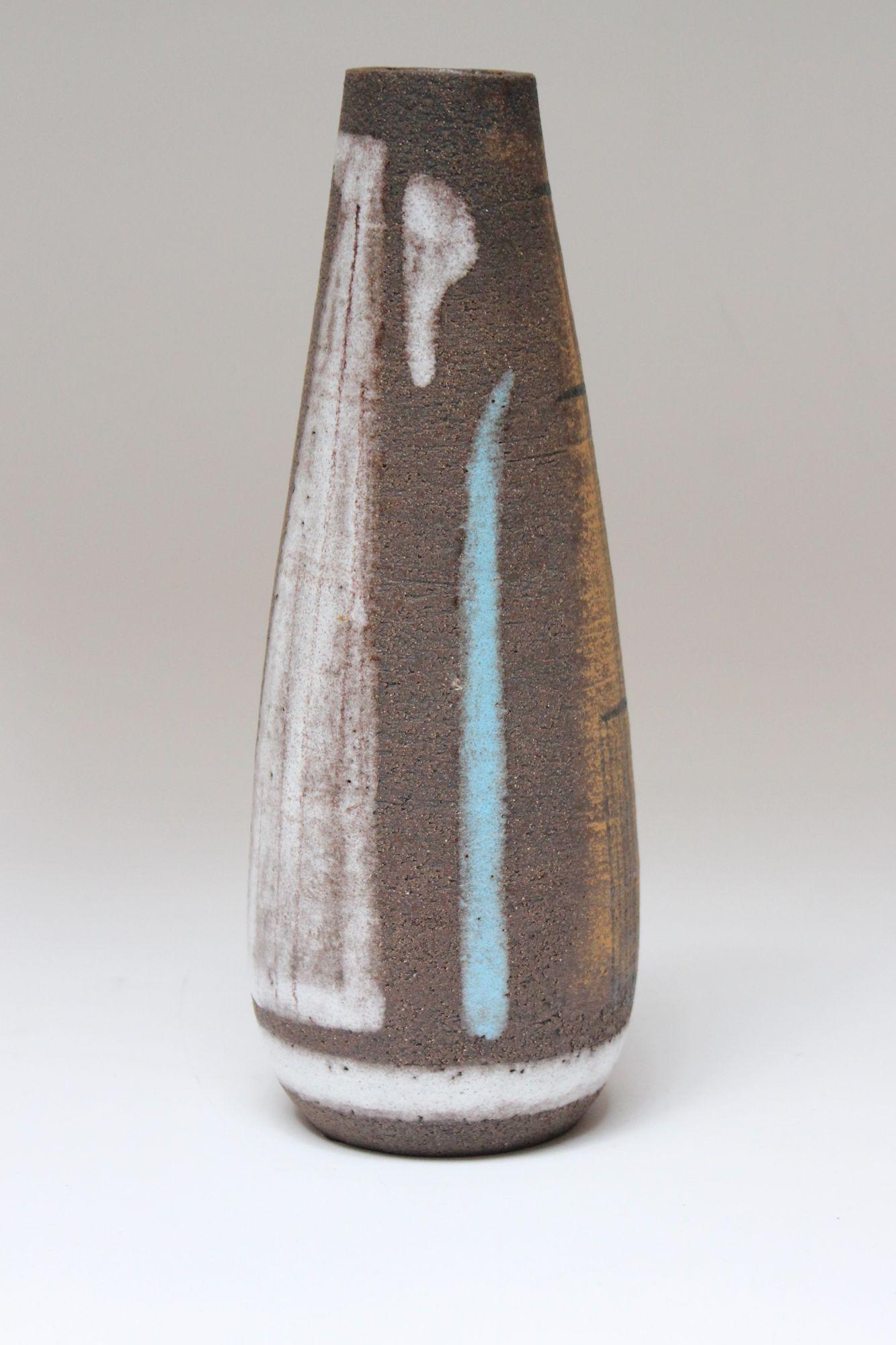 Mid-20th Century Abstract Italian Modernist Ceramic Vase For Sale