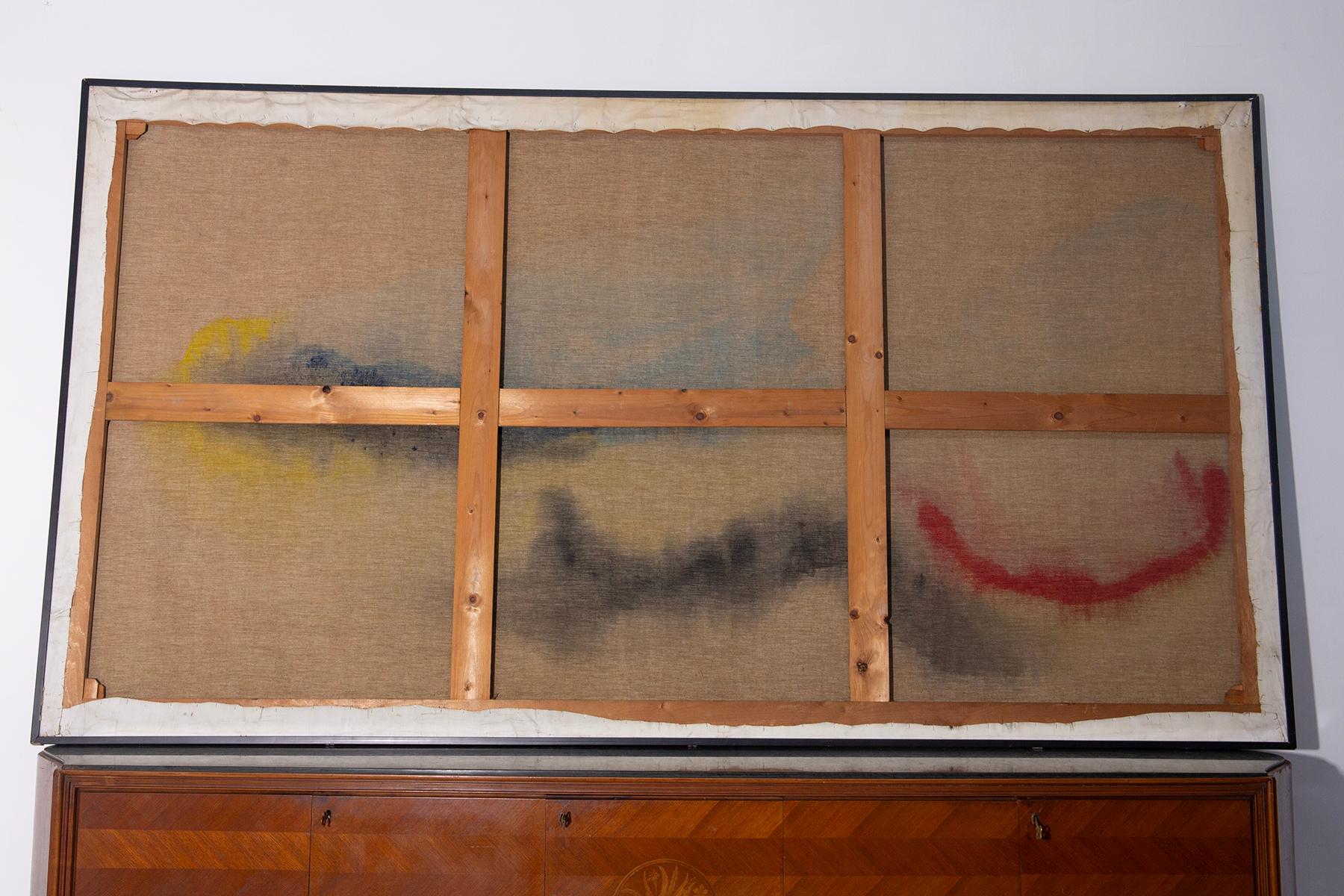 Abstract Italian post modern painting, signature unknown For Sale 4