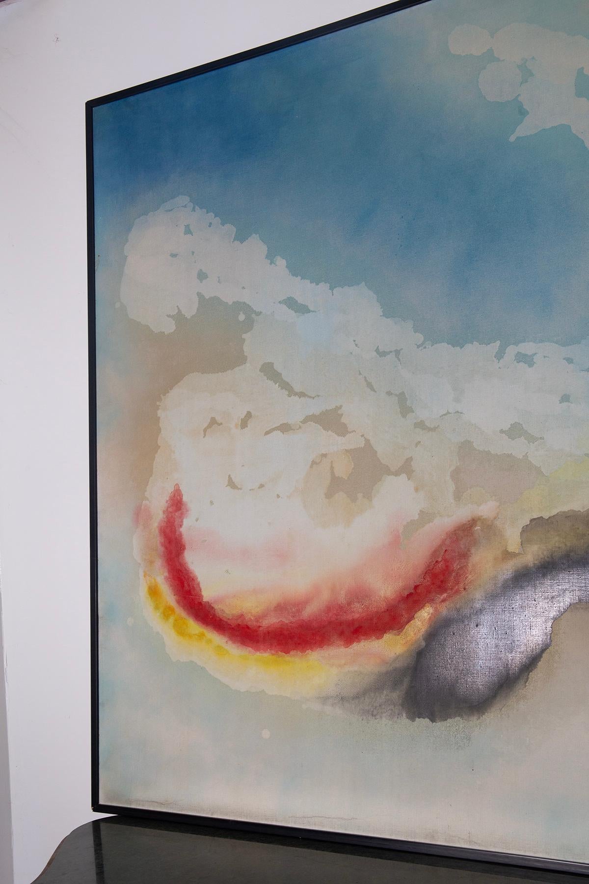 Abstract Italian post modern painting, signature unknown For Sale 6