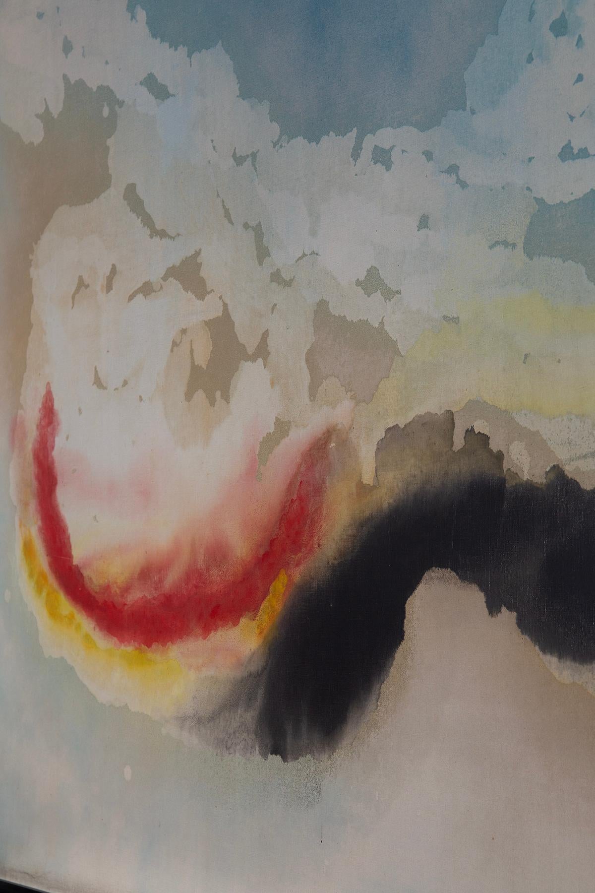Abstract Italian post modern painting, signature unknown For Sale 7