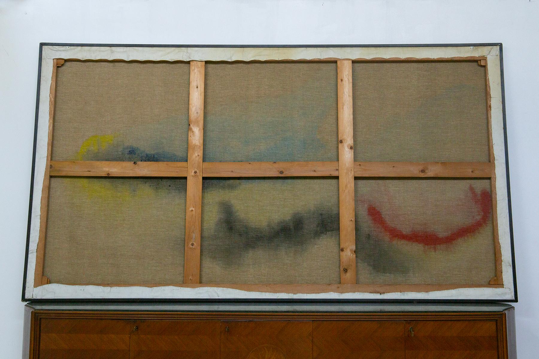 Abstract Italian post modern painting, signature unknown For Sale 1