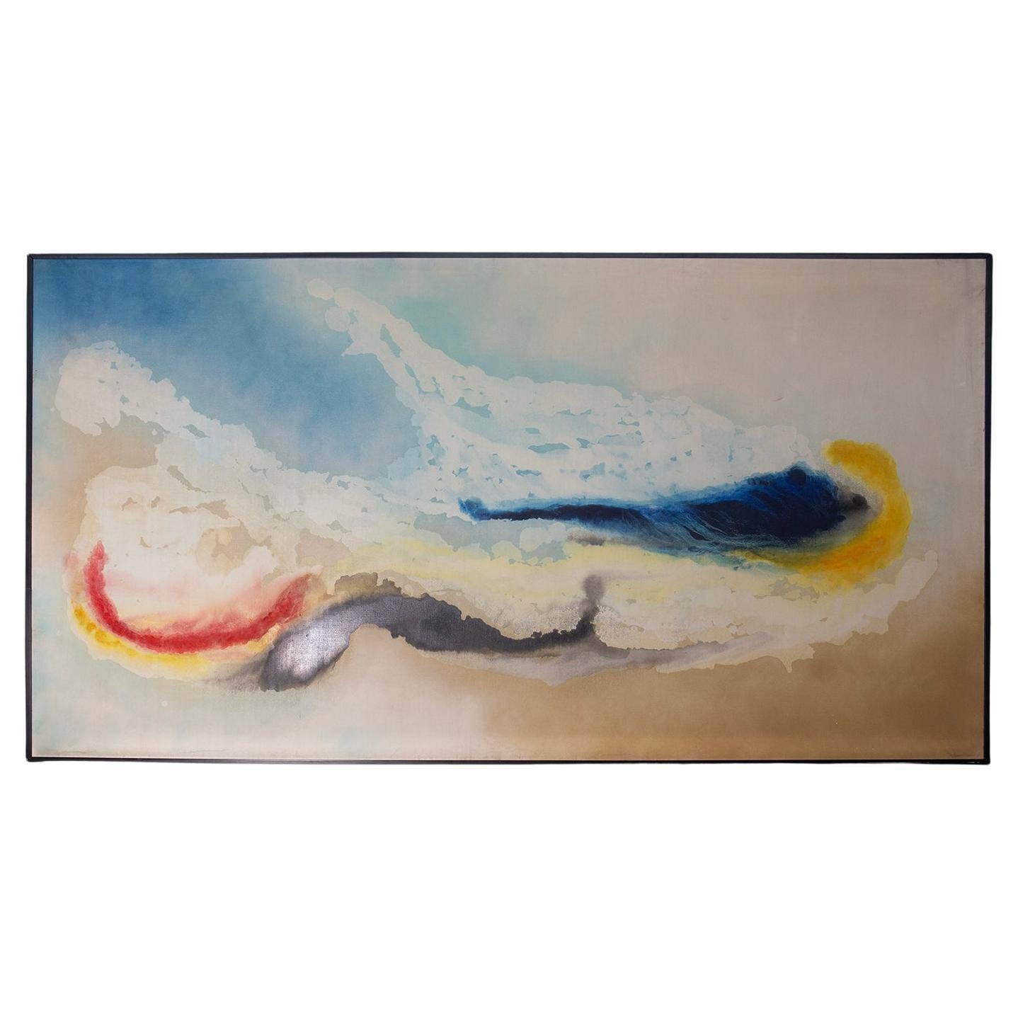 Abstract Italian post modern painting, signature unknown