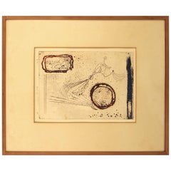 Abstract Japanese Print in Frame