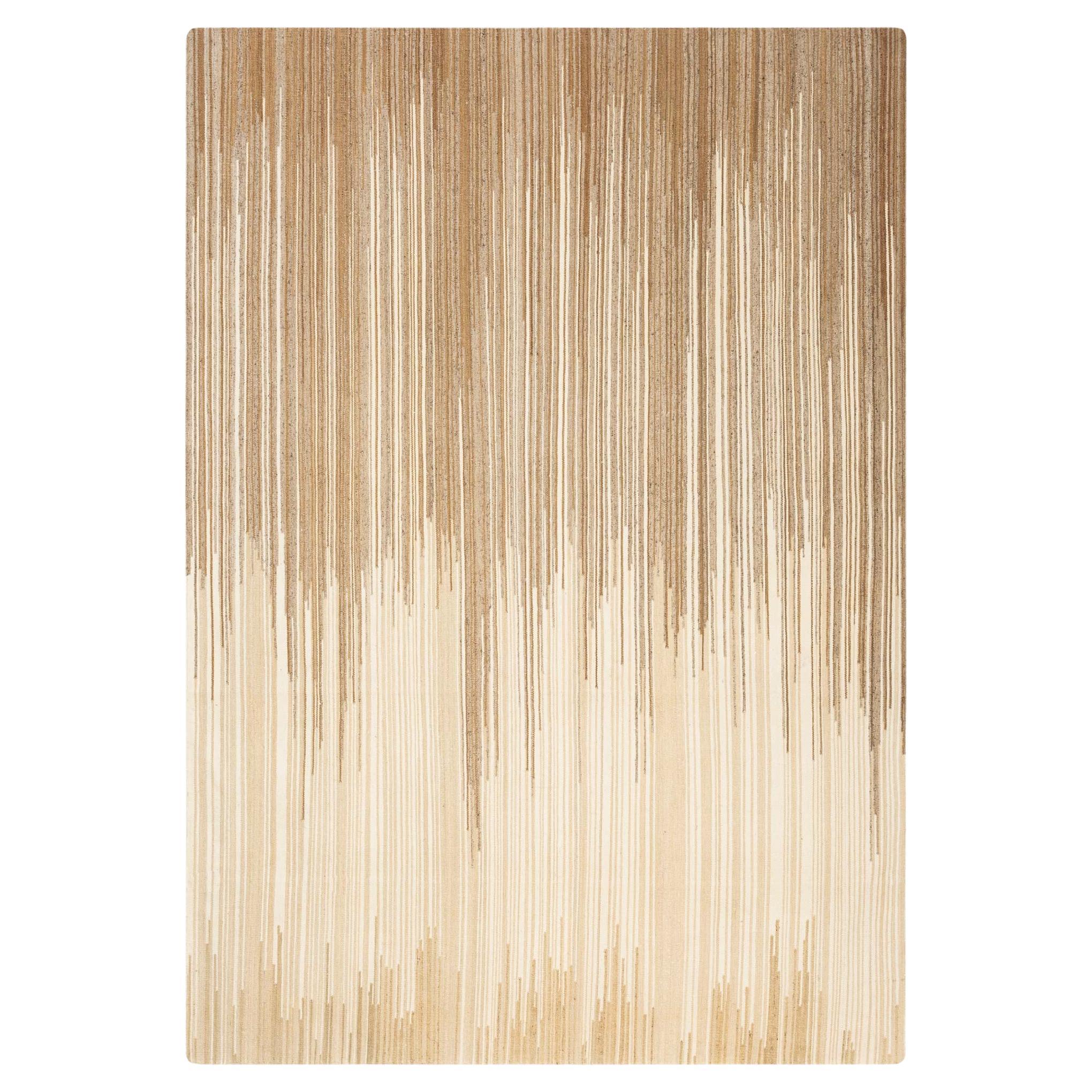 Abstract Kilim Natural Undyed Flatweave Rug by Knots Rugs For Sale