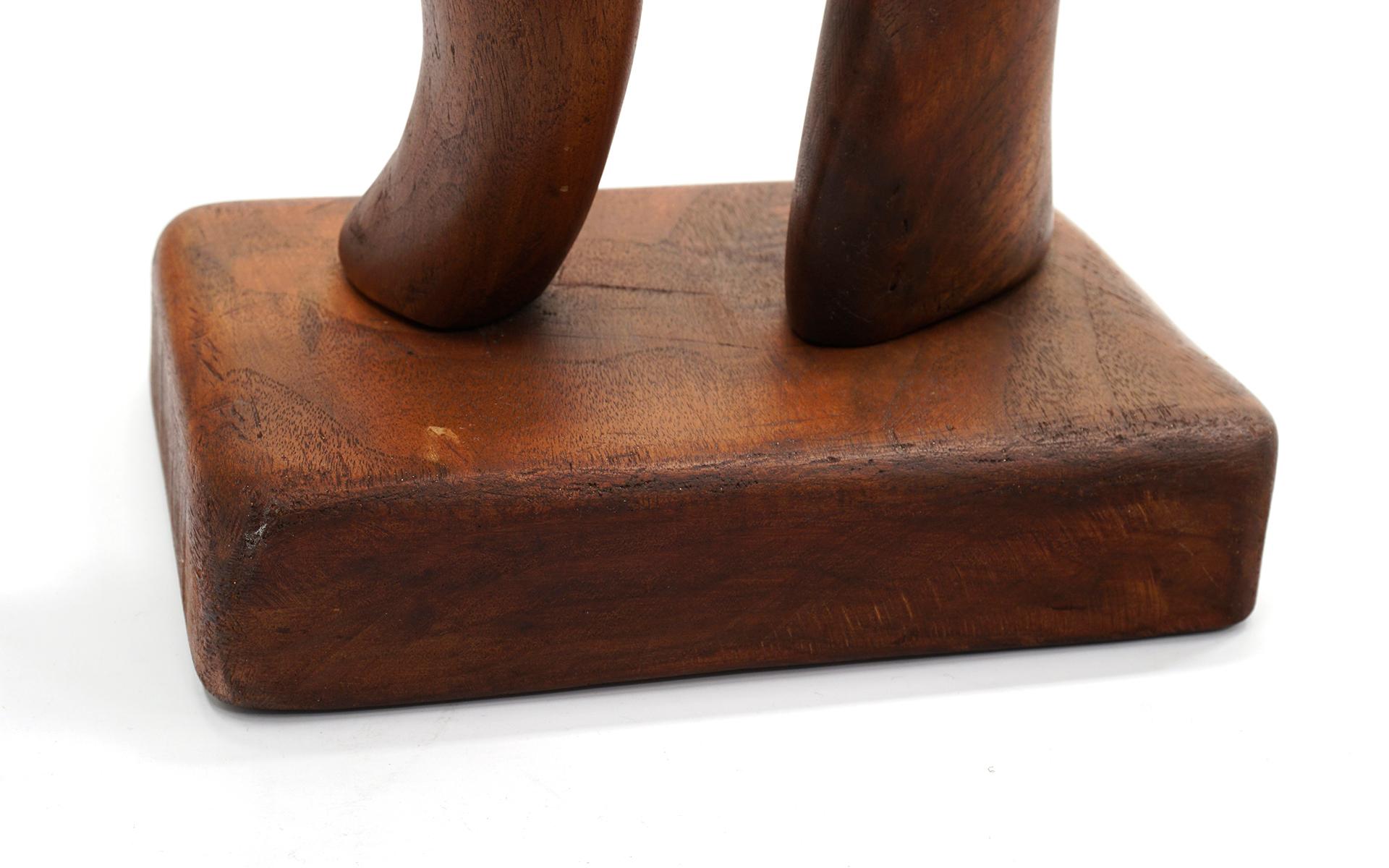 Mid-20th Century Abstract Kinetic Table Top Sculpture in Walnut by Clarence Teed For Sale