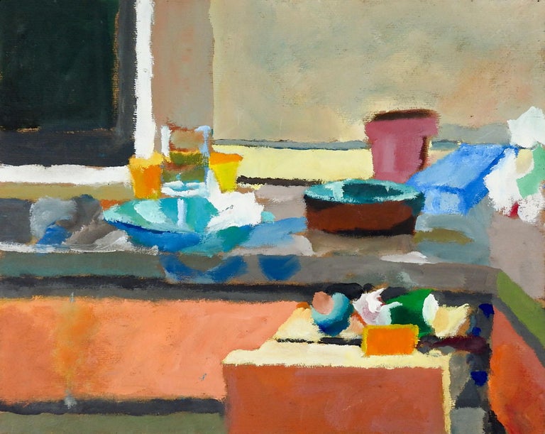 Abstract Kitchen Counter Painting by Marilyn Lanfear For Sale at 1stDibs