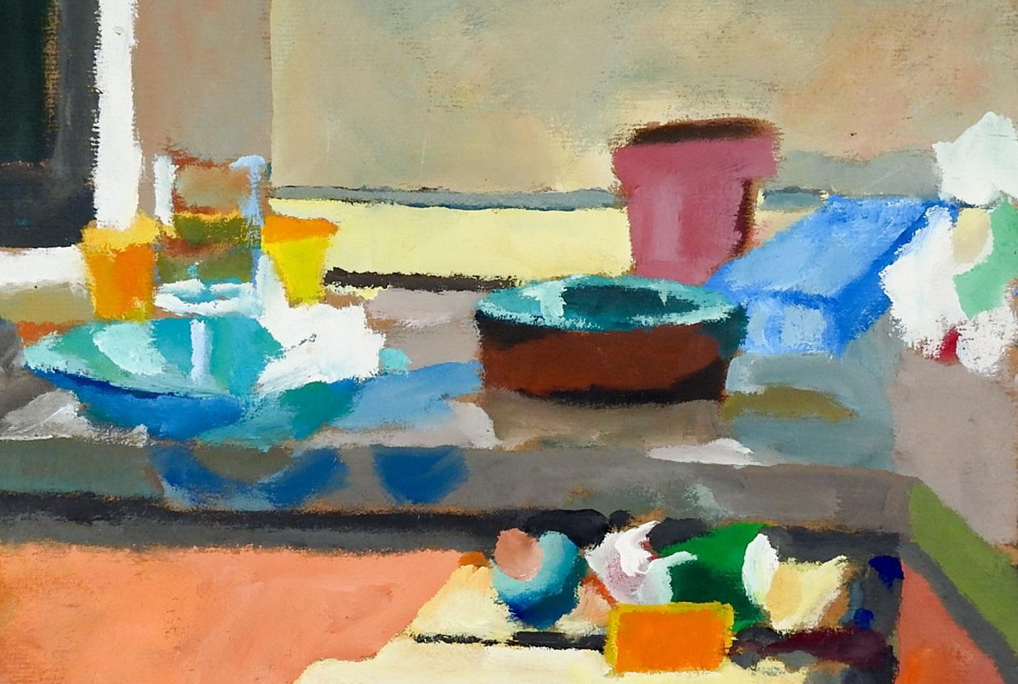 American Abstract Kitchen Counter Painting by Marilyn Lanfear For Sale