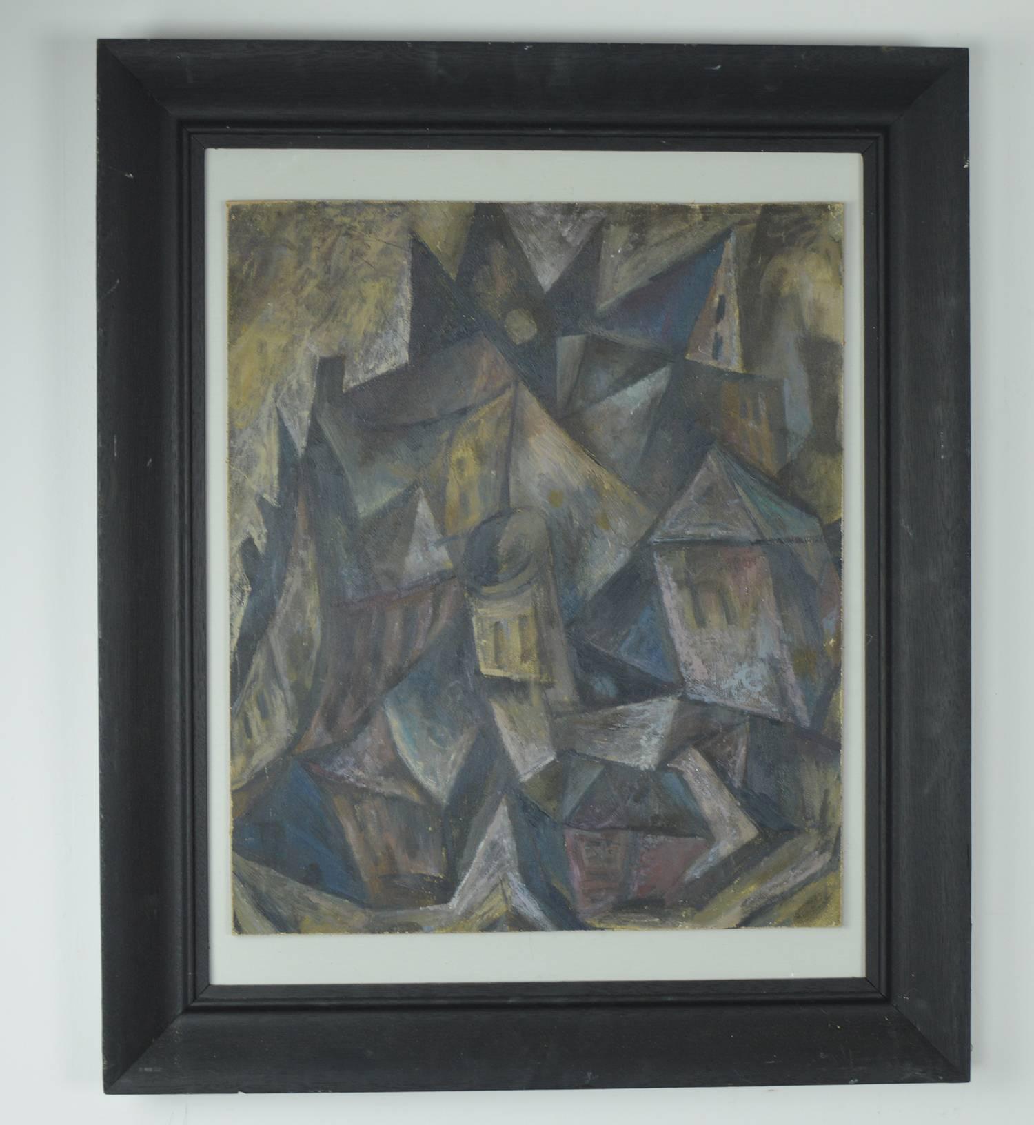 Wonderful abstract landscape.

Fabulous muted colors, almost pastel like.

Acrylic on canvas laid on board.

Antique ebonized oak frame.

Unsigned.



   