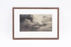 Dessin de paysage abstrait au fusain sur papier, 2008