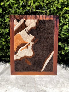 Handmade Contemporary Wool Wall Tapestry, Abstract Nude by Ohxoja