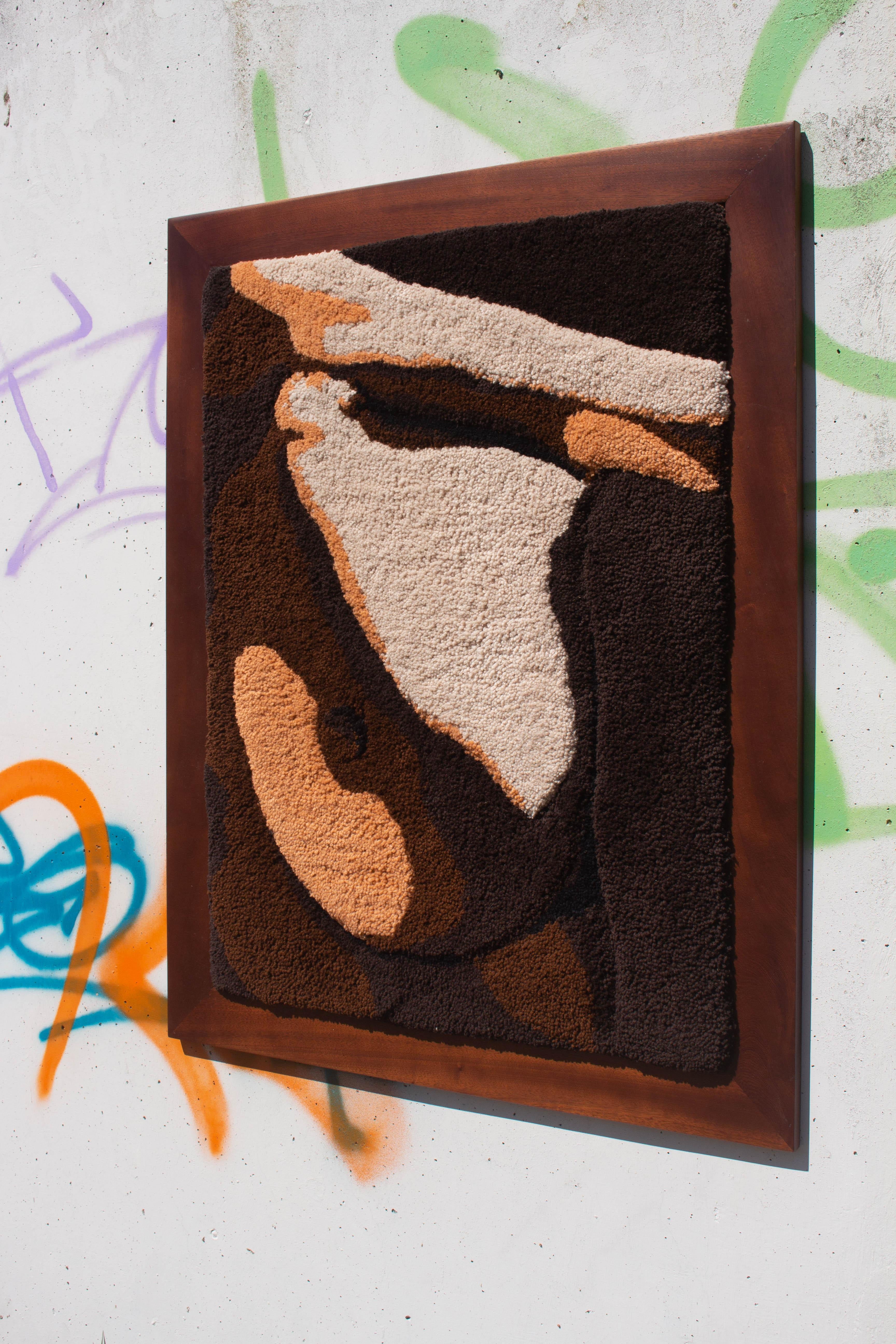 Zeitgenössischer Wandteppich, Textilkunst, Faserkunst, ABSTRACT NUDE von OHXOJA im Zustand „Neu“ im Angebot in Almada, PT