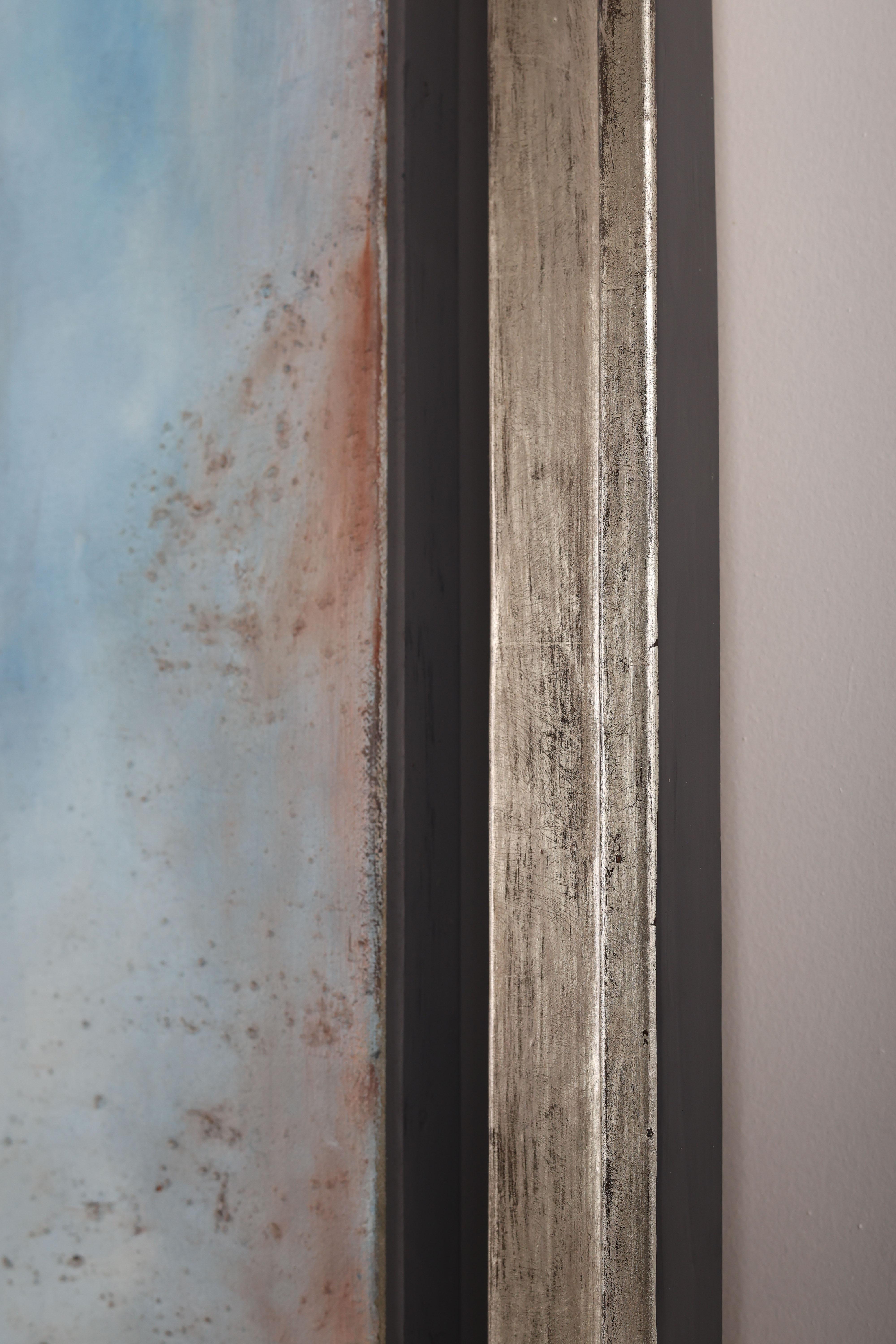 Abstrakte Landschaft in einem Rahmen - Zeitgenössisches Kunstwerk (Patiniert) im Angebot