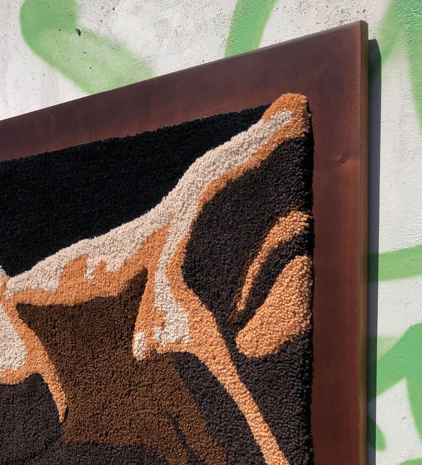 Zeitgenössischer Wandteppich aus Wolle, Textilkunst, Faserkunst, abstrakter Akt von OHXOJA im Zustand „Neu“ im Angebot in Almada, PT