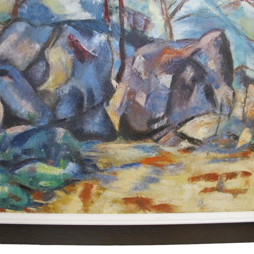 Abstract Landscape Oil Painting, California Artist, 20th Century In Good Condition In San Francisco, CA