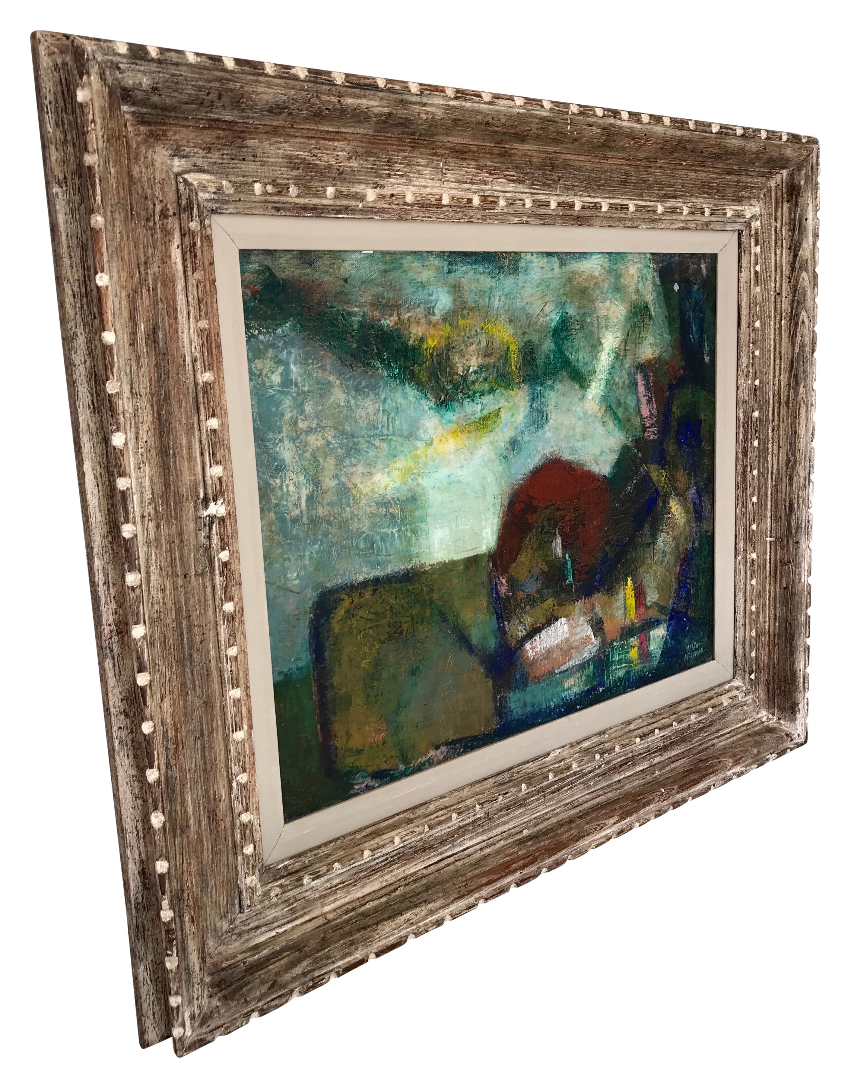 Abstract Landscape Painting, Mid-20th Century In Good Condition In San Francisco, CA