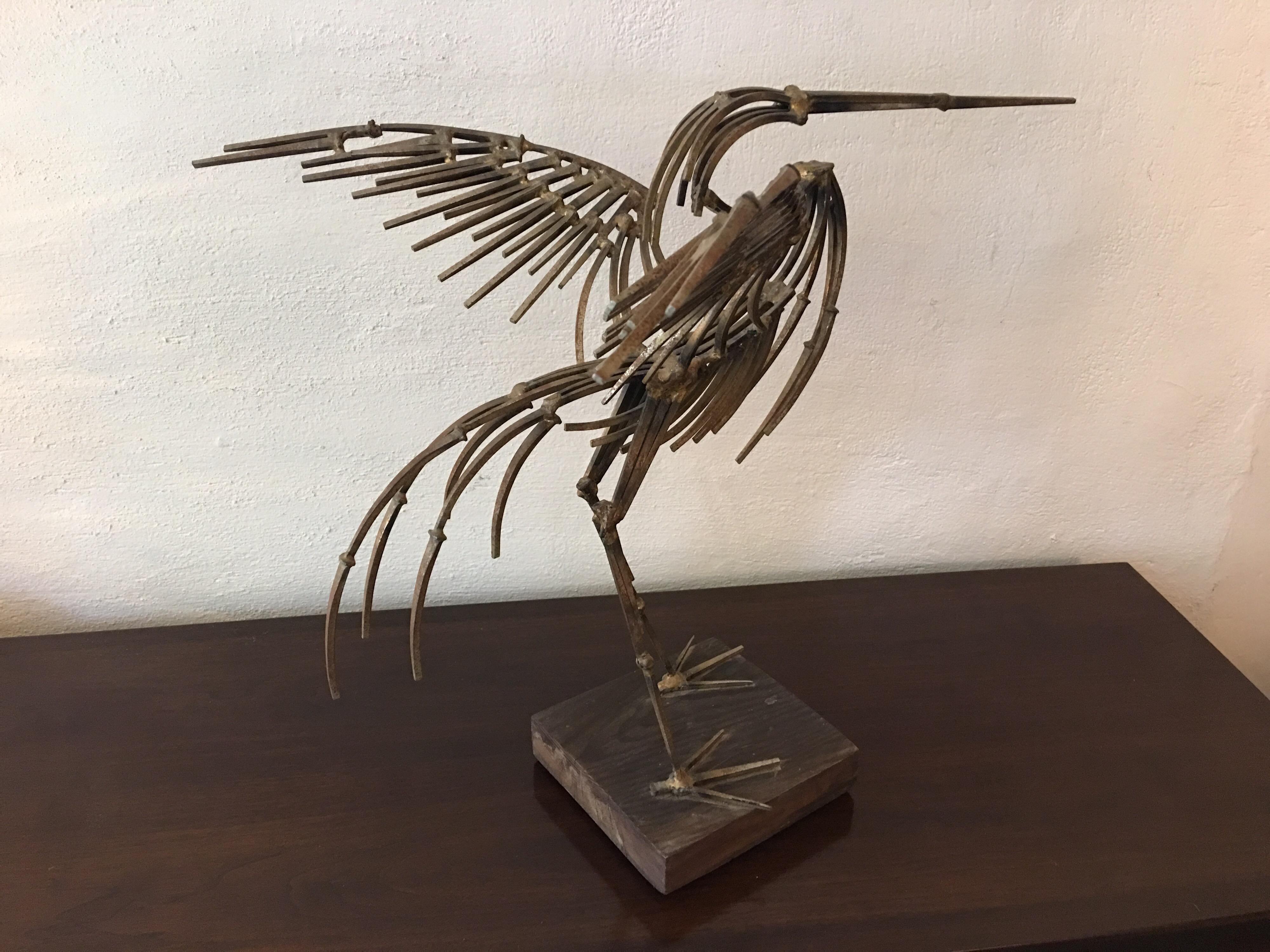 Mid-Century Modern Abstract Large Bird Nail Sculpture