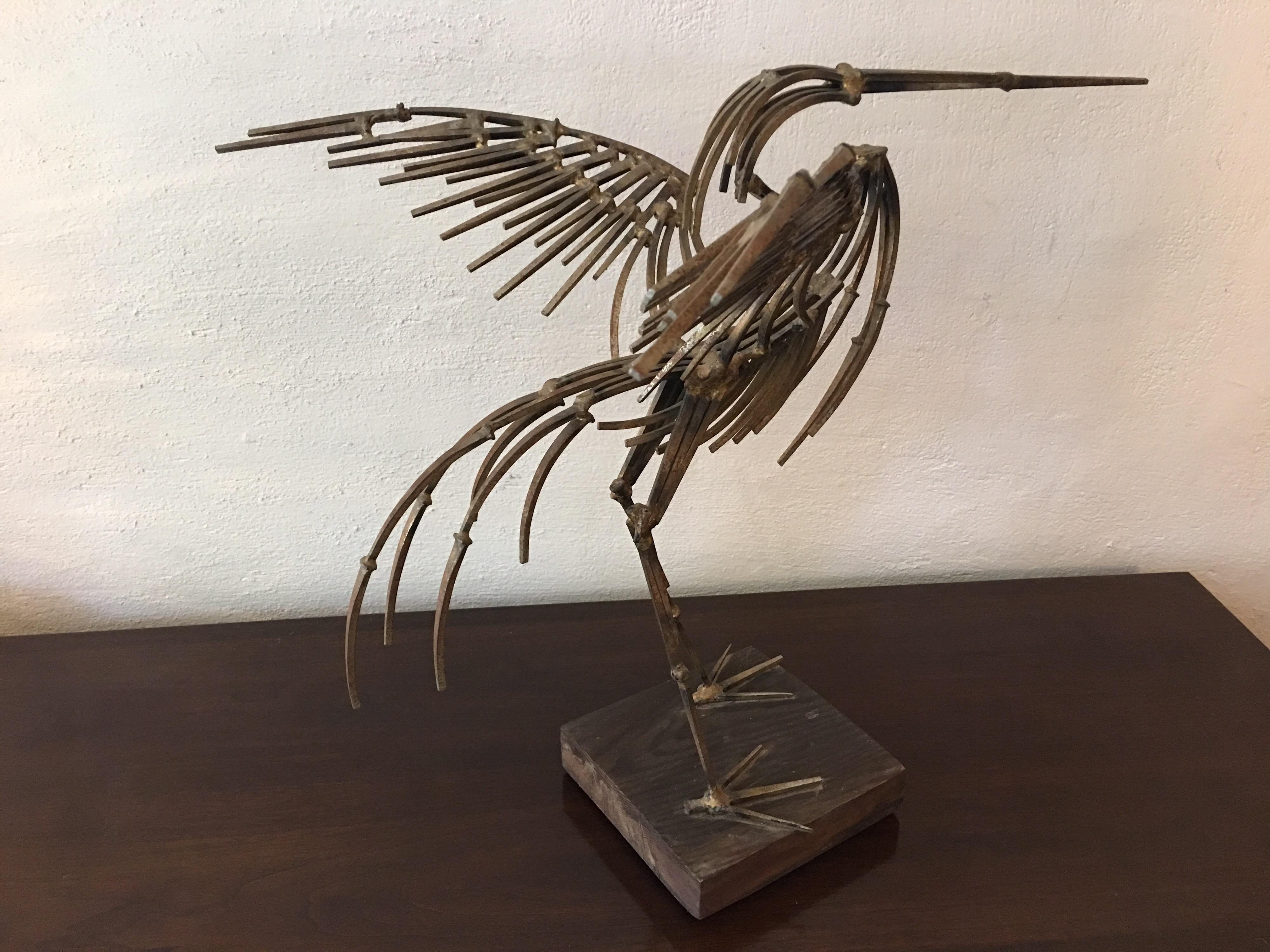 American Abstract Large Bird Nail Sculpture