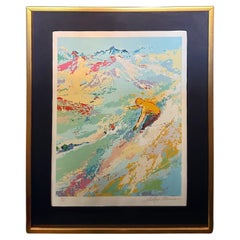 Abstract Leroy Neiman Alpine Skiing Serigraph