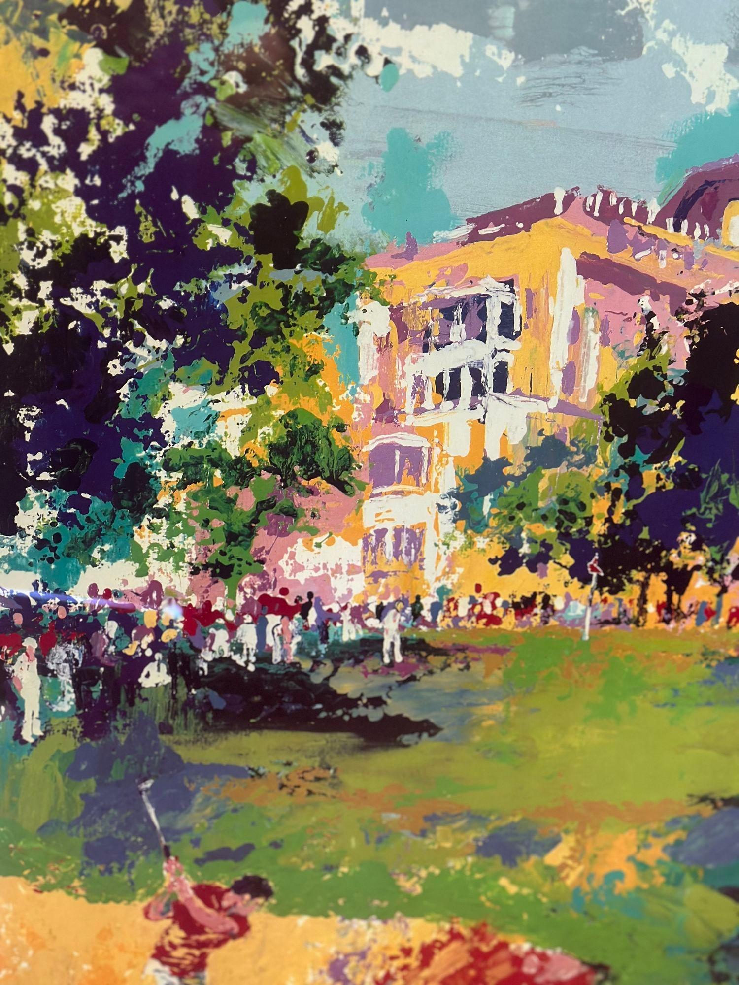 American Abstract Leroy Neiman Golf Tournament Serigraph For Sale
