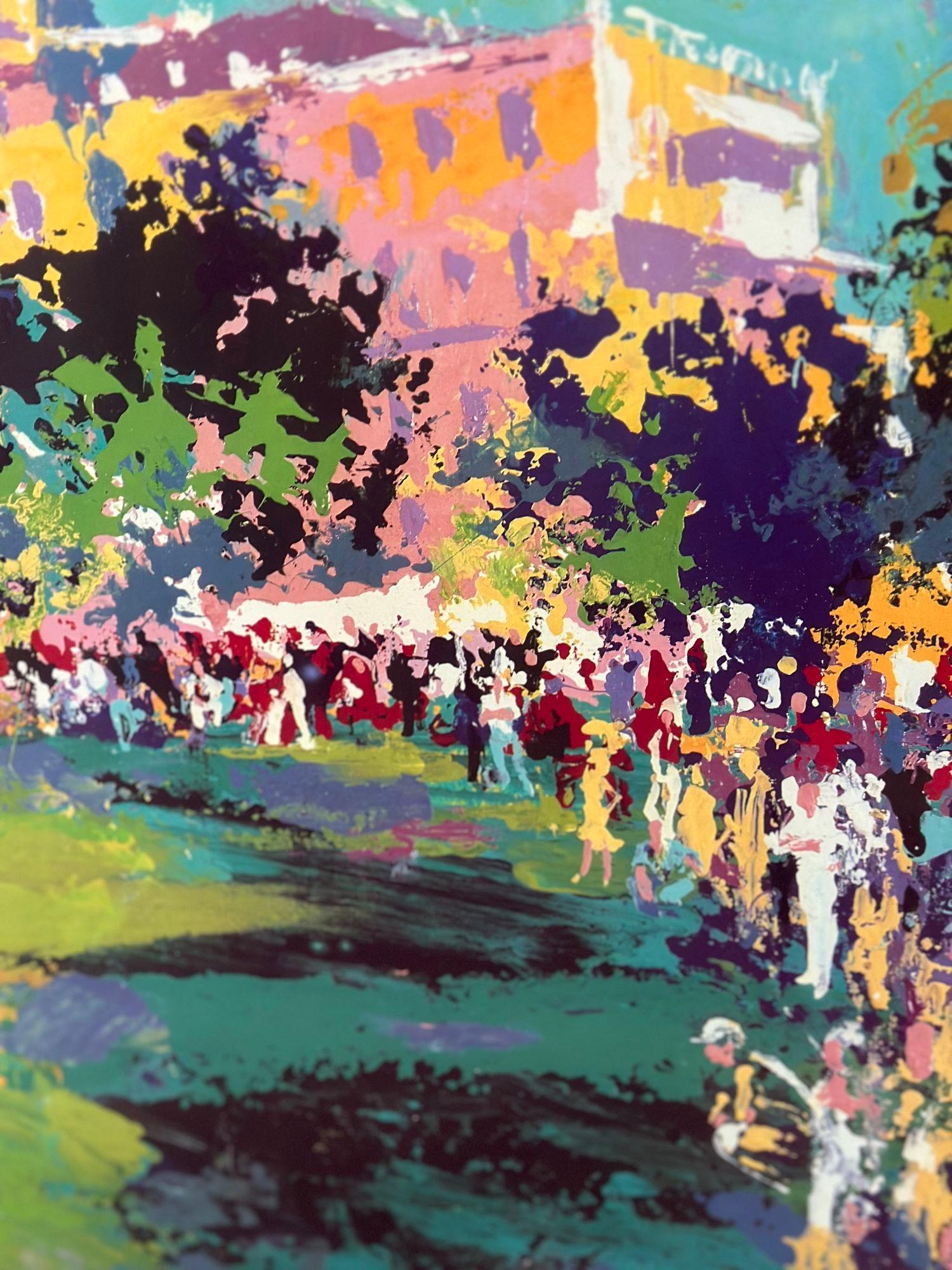 Abstract Leroy Neiman Golf Tournament Serigraph In Good Condition For Sale In Los Angeles, CA