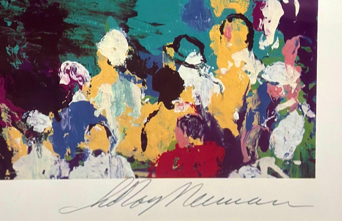 Giltwood Abstract Leroy Neiman Golf Tournament Serigraph For Sale