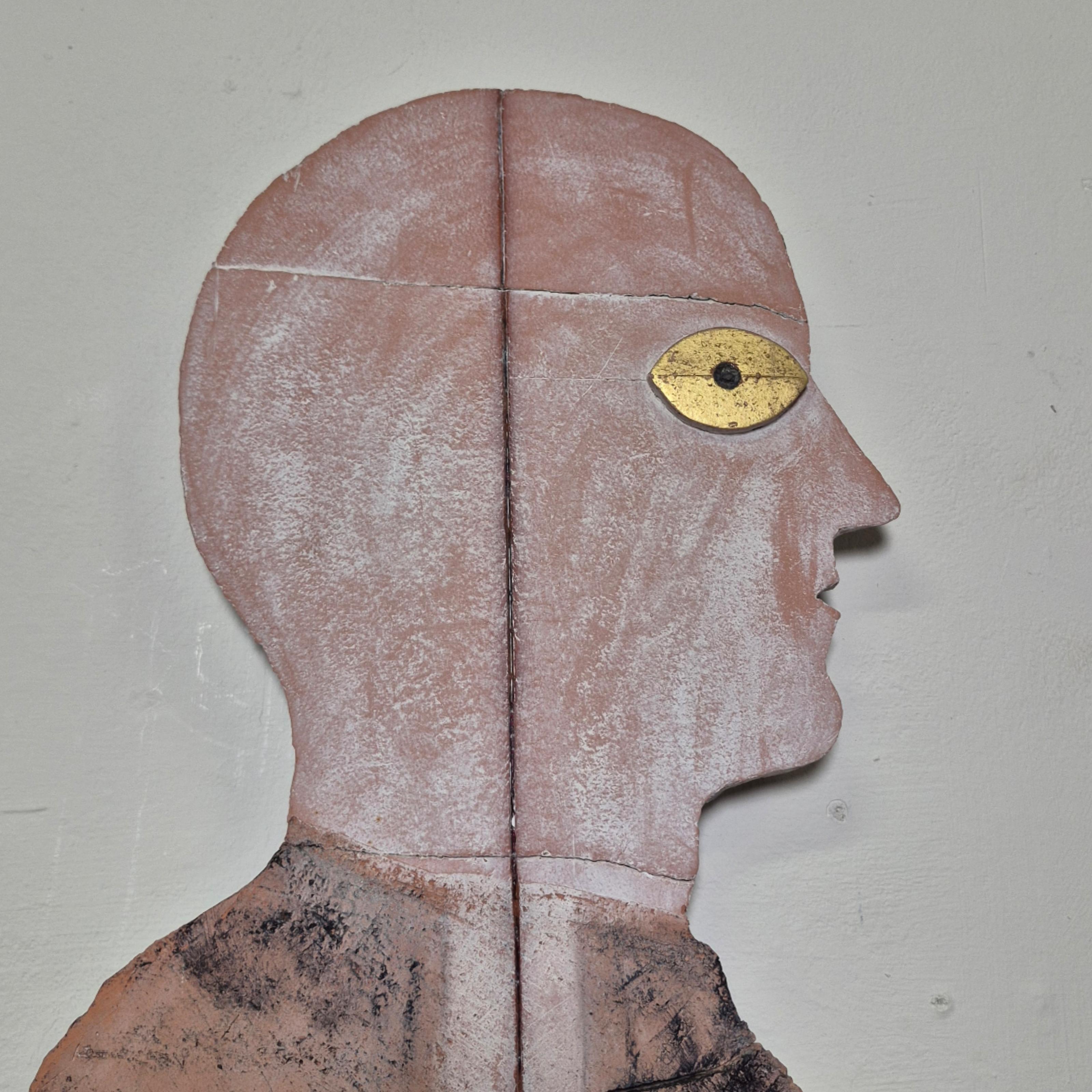 Post-Modern Abstract lifesize ceramic sculpture by Dieter Eichelmann, Germany 1980s For Sale
