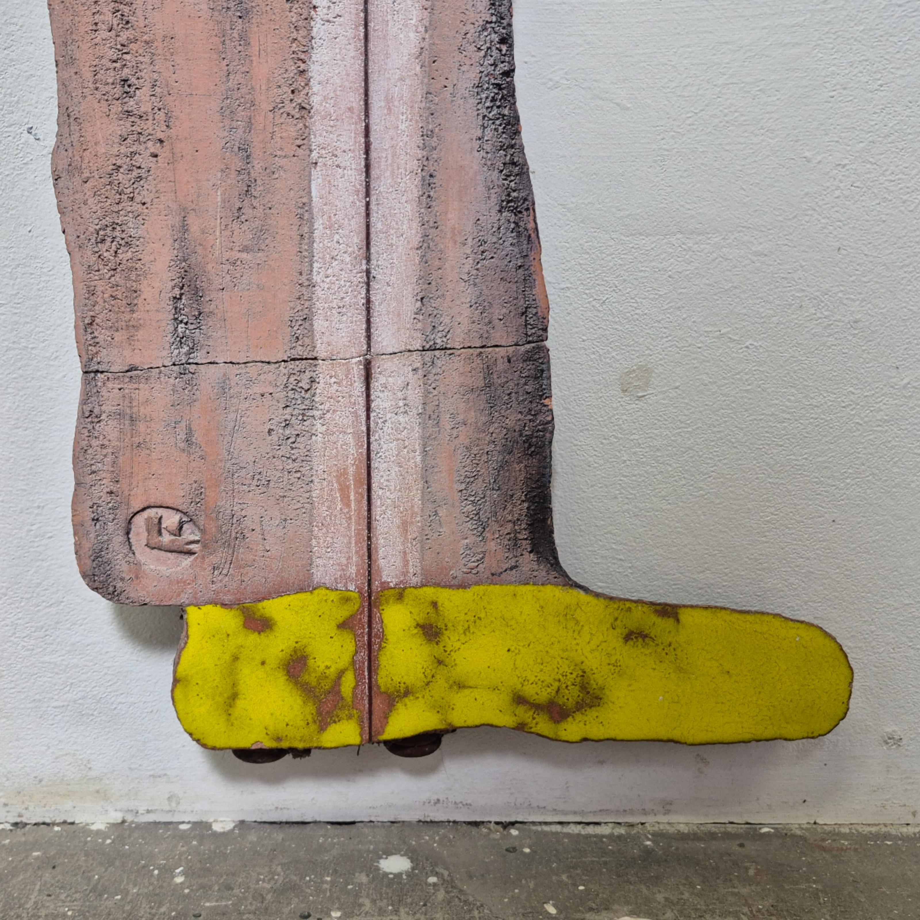 Glazed Abstract lifesize ceramic sculpture by Dieter Eichelmann, Germany 1980s For Sale