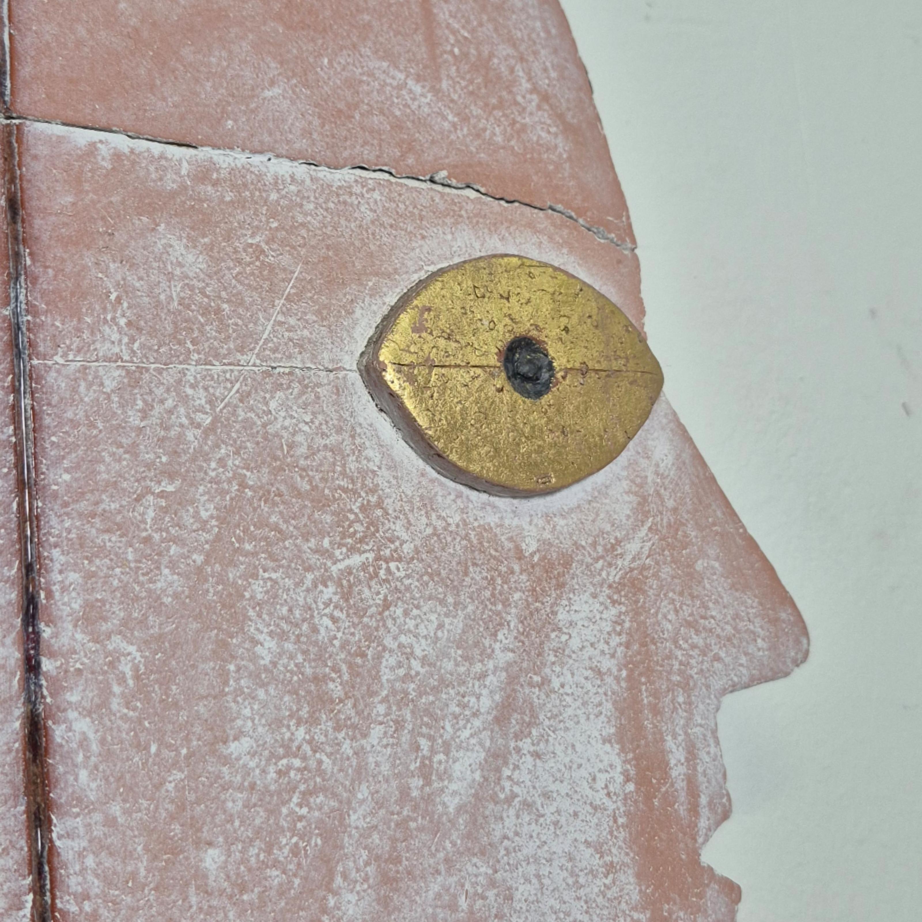Abstract lifesize ceramic sculpture by Dieter Eichelmann, Germany 1980s In Good Condition For Sale In ECHT, NL