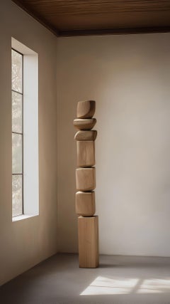 Totem astratto in piedi in Oak Light di NONO Still Stand No134
