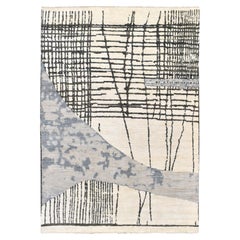 Abstract Linear Flow Designed Wool Rug 8'8''x12'3''
