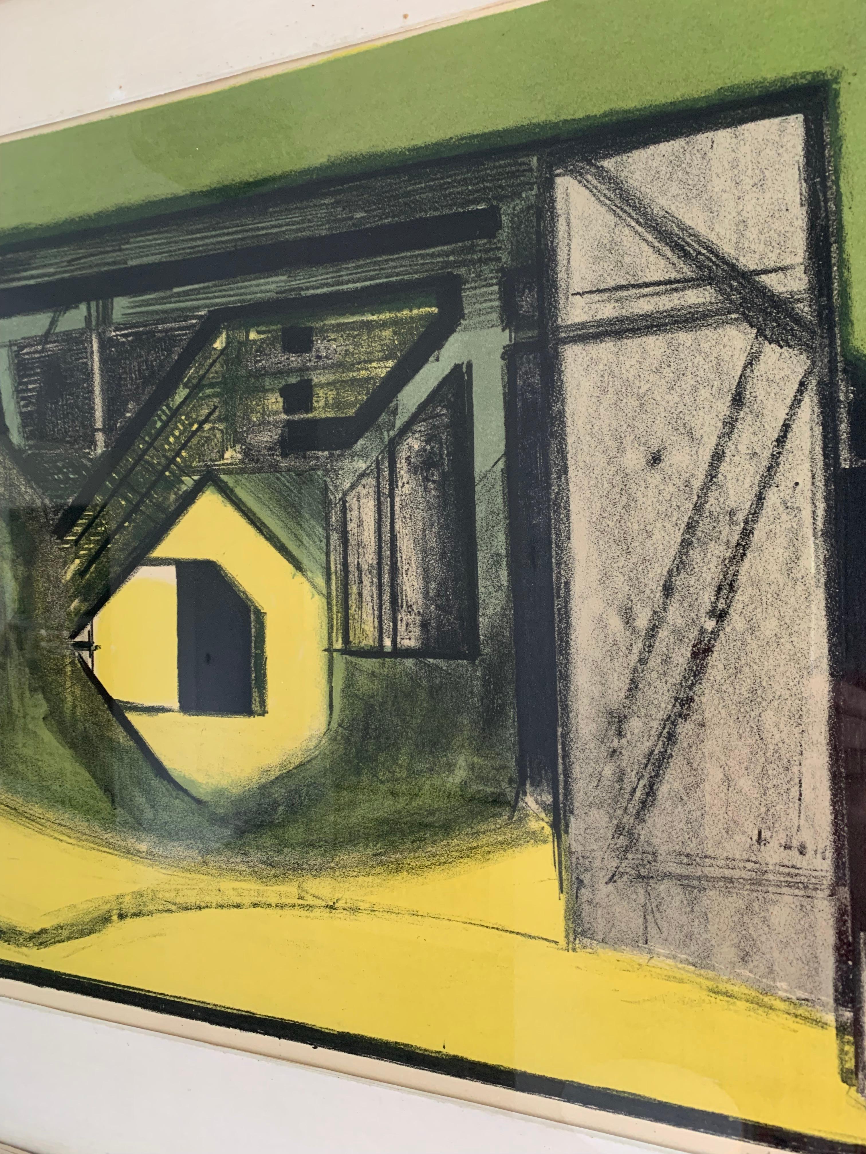 Abstract Lithograph by Danish Arne L. Hansen, 1959  - Signed & Numbered #25/60 1