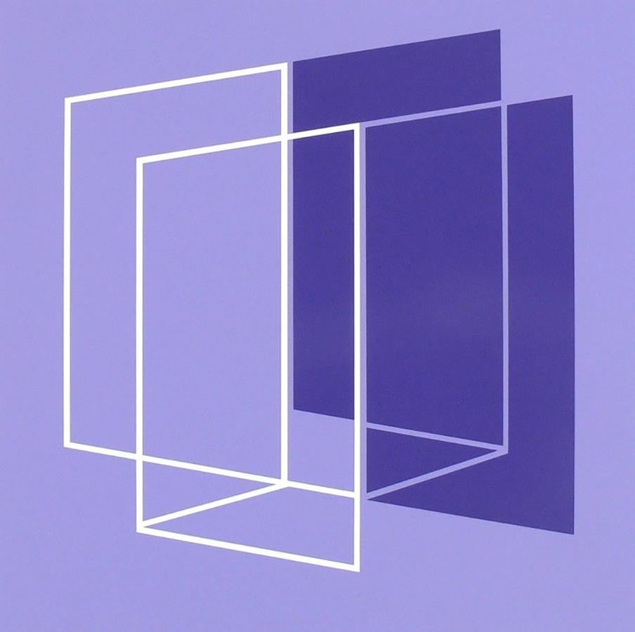 Lithographie abstraite de Josef Albers tirée de Formulation and Articulation, publié par Harry N. Abrams Inc., New York, et Ives Sillman Inc., New Haven, vers 1972. Ces œuvres proviennent du Portfolio I, dossier 26. Elle a été encadrée dans un cadre