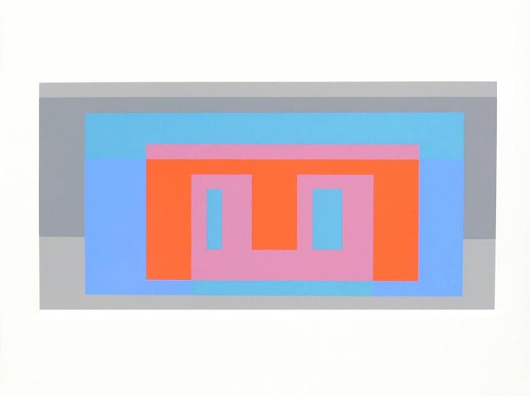 Lithographie abstraite de Josef Albers tirée de Formulation and Articulation, publié par Harry N. Abrams Inc., New York, et Ives Sillman Inc., New Haven, vers 1972. Édition de 1000 exemplaires, non signés, tels que publiés. Cette œuvre provient du