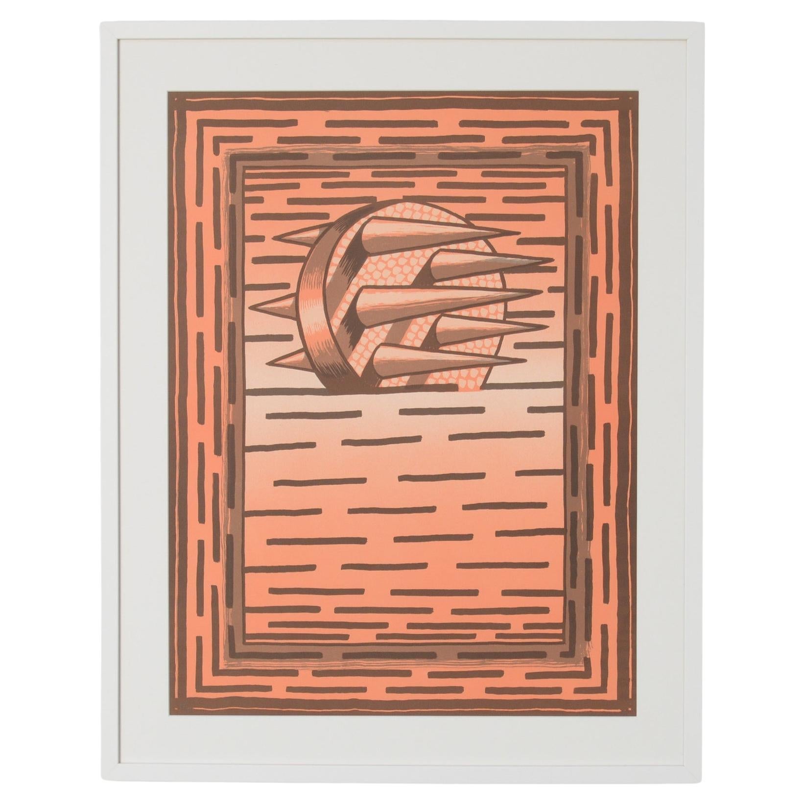 Abstract Lithograph by Walter Goossens, 1978, 67/150 For Sale