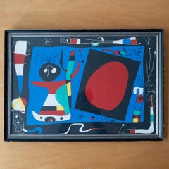Abstrakte Lithographie Femme au miroir 1956 von Joan Miró