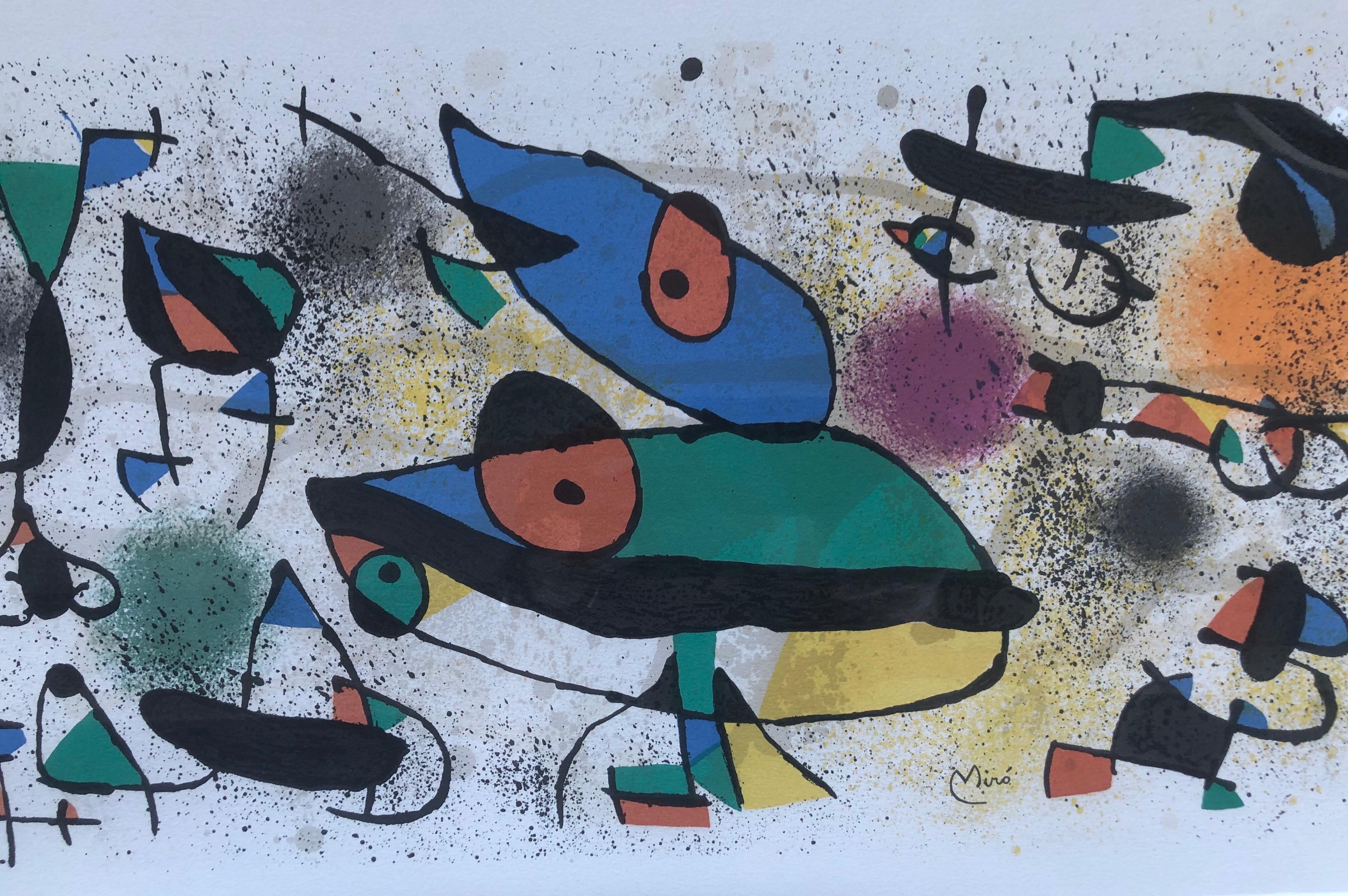 Mid-Century Modern Abstract Lithograph 