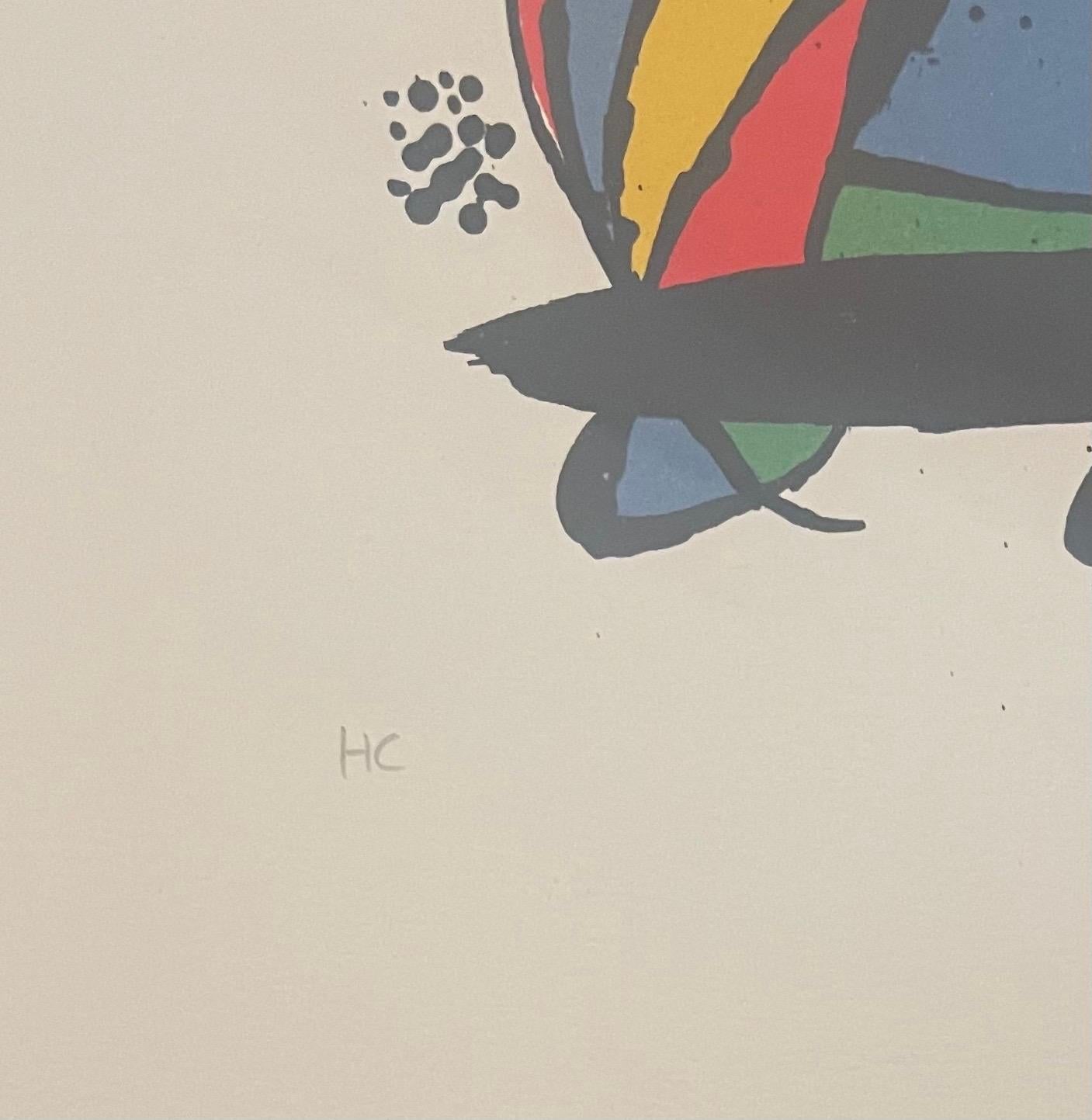 Paper Abstract Lithograph Signed by Joan Miró For Sale