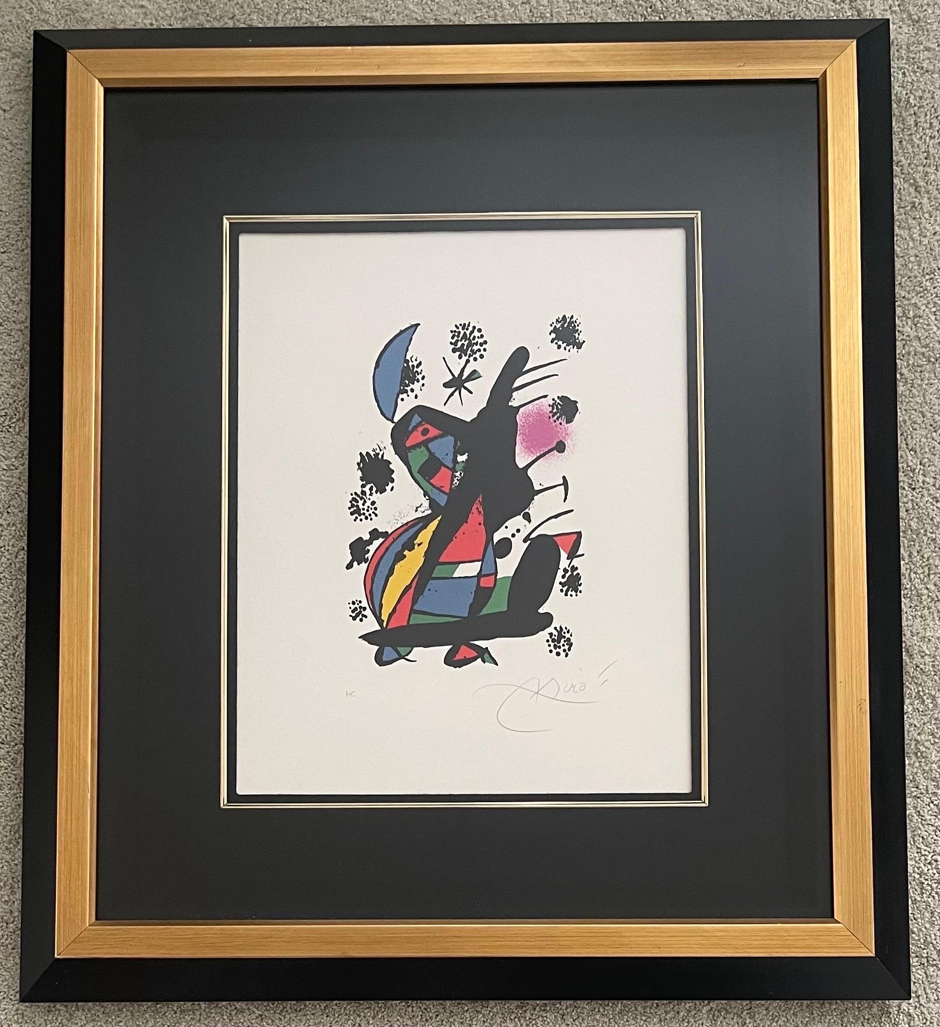 Mid-Century Modern Lithographie abstraite signée par Joan Miró en vente