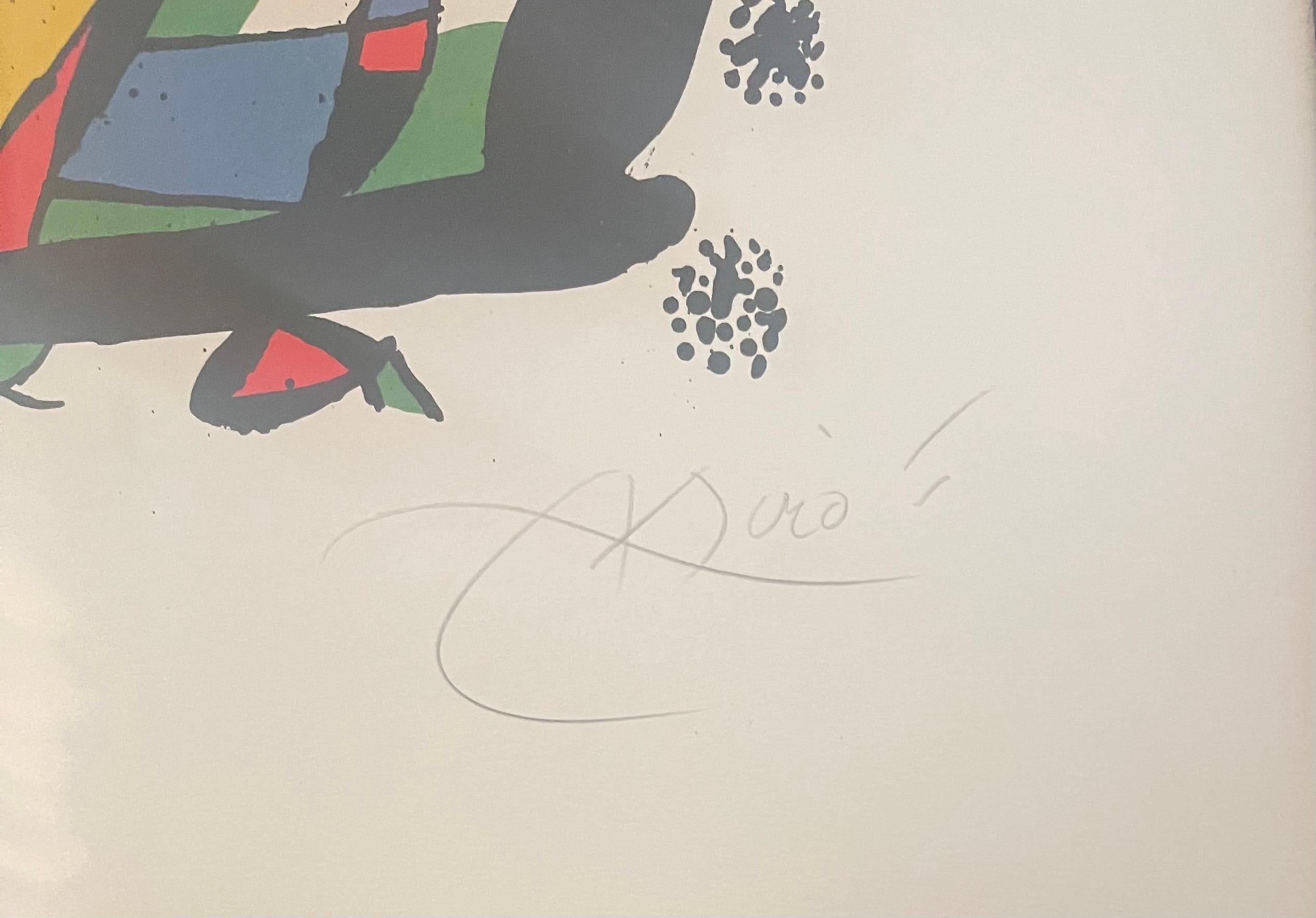 Paper Abstract Lithograph Signed by Joan Miró For Sale