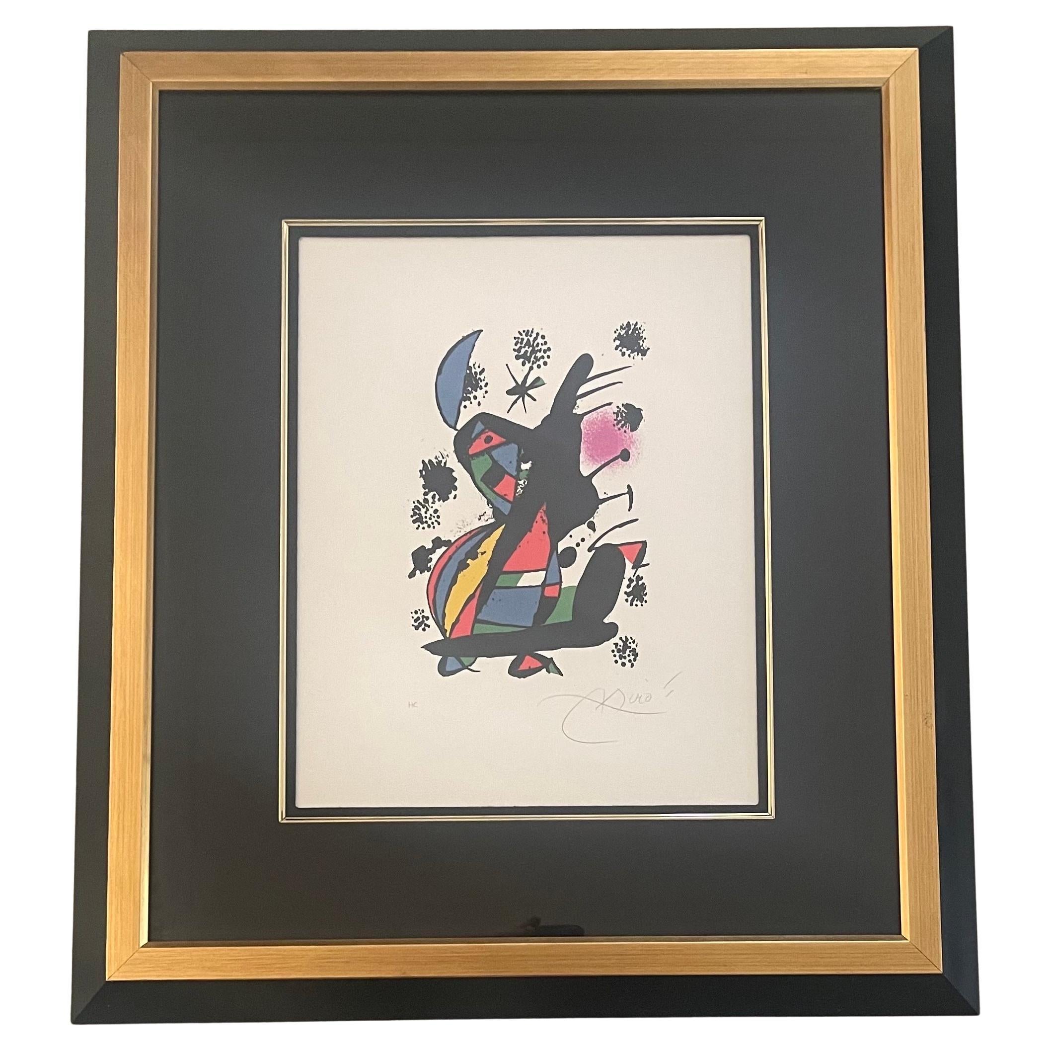 Abstract Lithograph Signed by Joan Miró